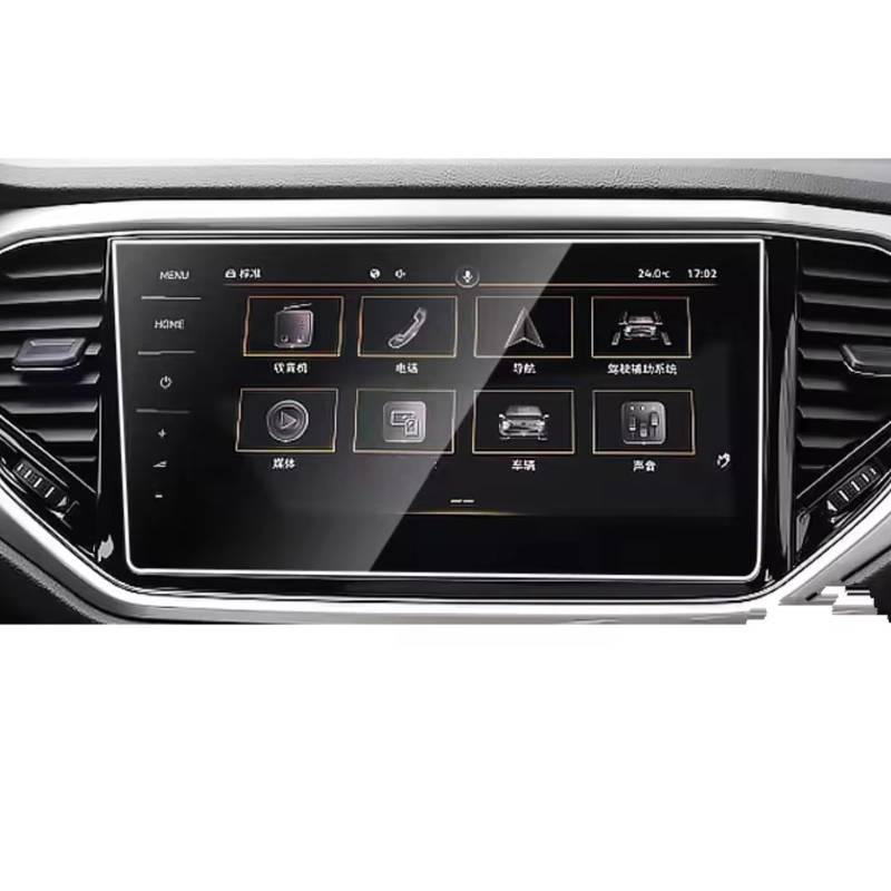 SYBLW Kompatibel Mit VW Für Bore 2021 2022 2023 Auto 9,2 Zoll Infotainment GPS Navigation Und Instrument Displayschutzfolie Aus Gehärtetem Glas Navigation Schutzfolie(9.2inch GPS) von SYBLW