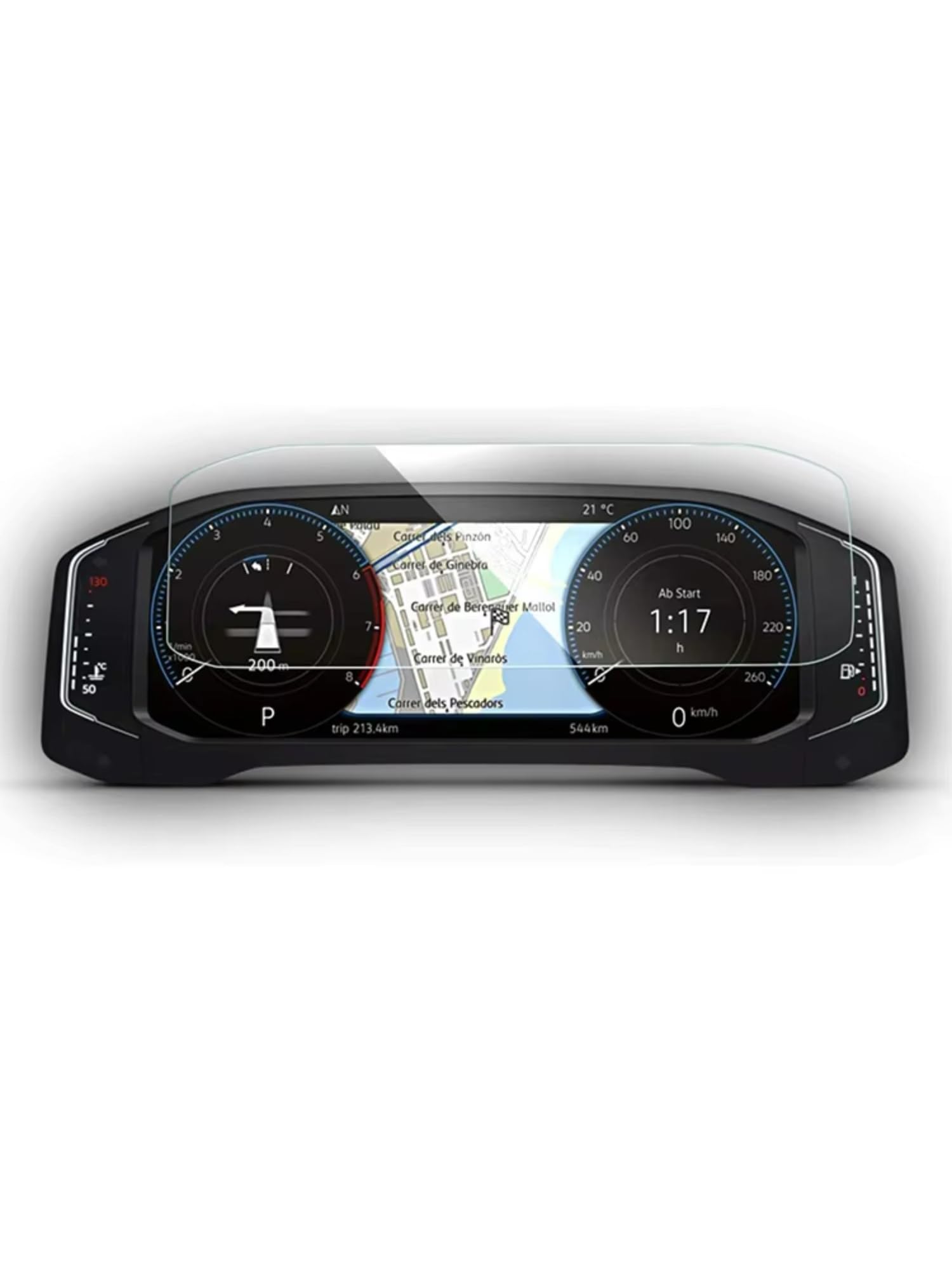 SYBLW Kompatibel Mit VW Für Bore 2021 2022 2023 Auto 9,2 Zoll Infotainment GPS Navigation Und Instrument Displayschutzfolie Aus Gehärtetem Glas Navigation Schutzfolie(Instrument) von SYBLW