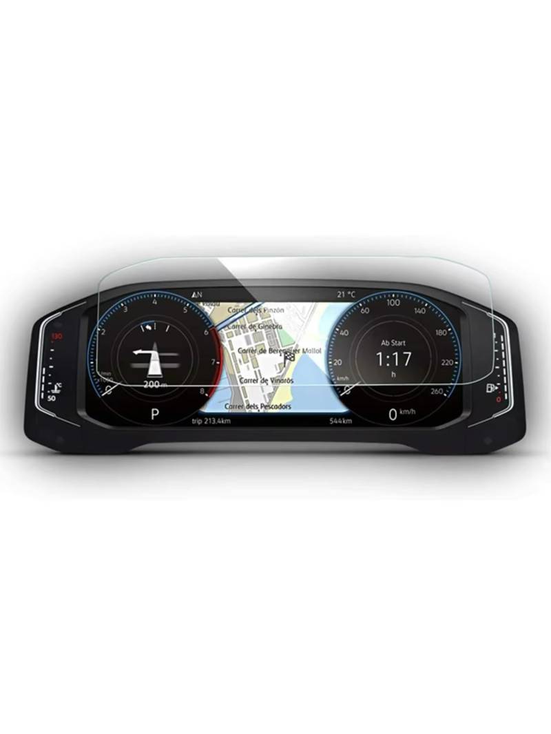 SYBLW Kompatibel Mit VW Für Bore 2021 2022 2023 Auto 9,2 Zoll Infotainment GPS Navigation Und Instrument Displayschutzfolie Aus Gehärtetem Glas Navigation Schutzfolie(Instrument) von SYBLW