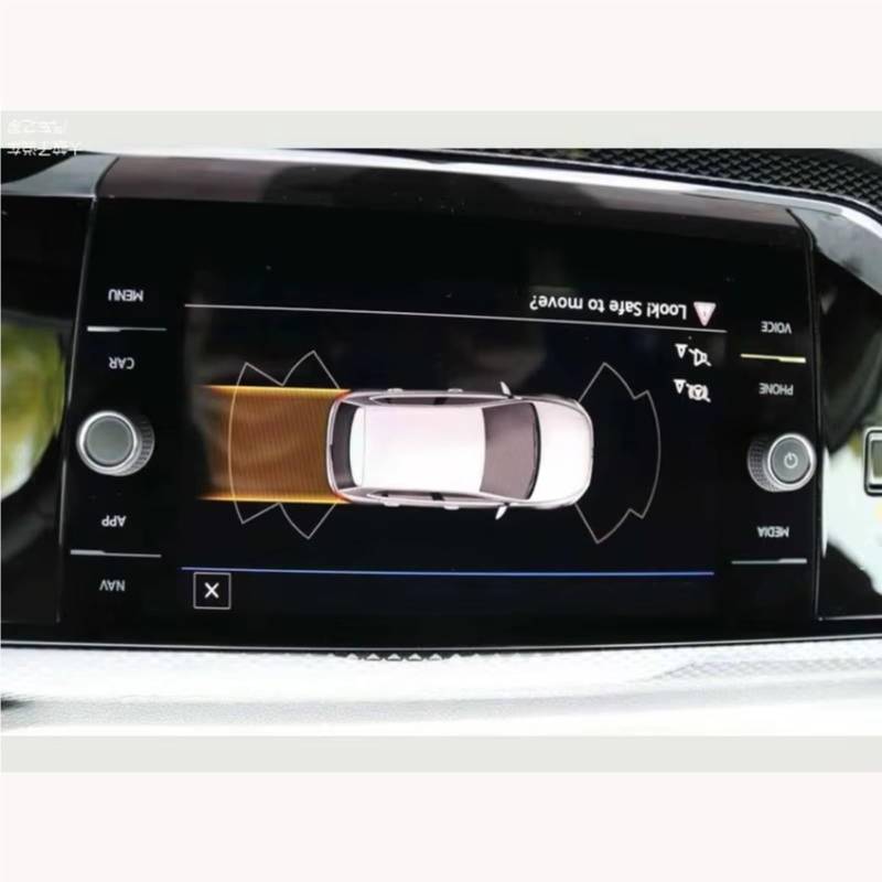 SYBLW Kompatibel Mit VW Für Polo 6 Discover Media 2019 2020 2021 2022, Auto-Navigationsbildschirm, 20,3 cm (8 Zoll), Kratzfeste Displayschutzfolie Aus Gehärtetem Glas Navigation Schutzfolie von SYBLW