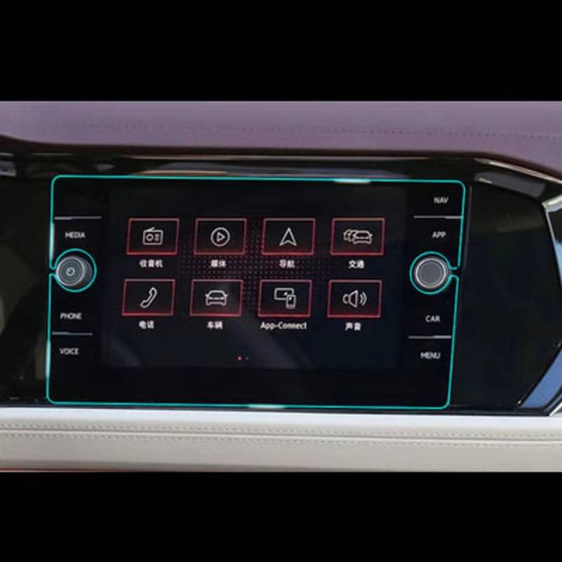 SYBLW Kompatibel Mit VW Für Virtus 2018 2019 2020 8 Zoll Auto Infotainment GPS Navigation Displayschutzfolie Aus Gehärtetem Glas Navigation Schutzfolie von SYBLW