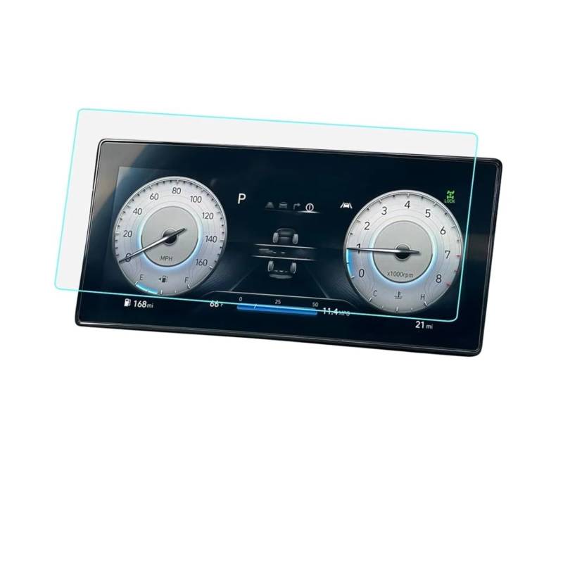 SYBLW Kompatibel mit Hyundai für Tucson 2022 2023 Auto 10,25 Zoll GPS-Navigation Schutzfolie LCD-Bildschirm Anti-Kratz-Schutzfolie aus gehärtetem Glas Navigation Schutzfolie(Dashboard) von SYBLW
