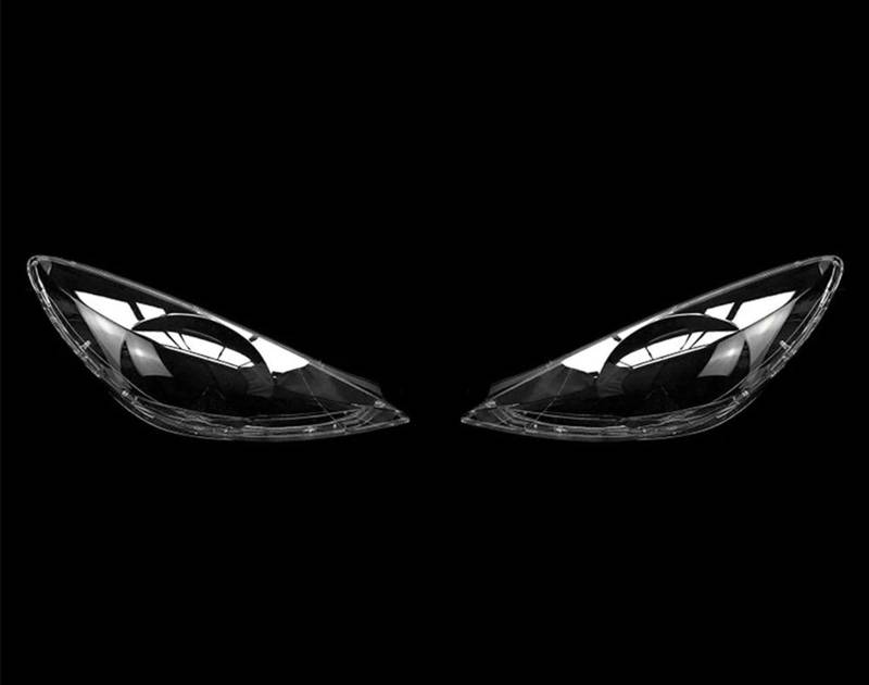SYBLW Scheinwerferglas Kompatibel Mit Peugeot 307 2008–2011 2012 2013 Frontscheinwerfer-Abdeckung, Auto-Scheinwerfer-Lampenabdeckung, Kopflampen-Lichtabdeckungen, Glaslinsenschale, Lampenschirm(Set) von SYBLW