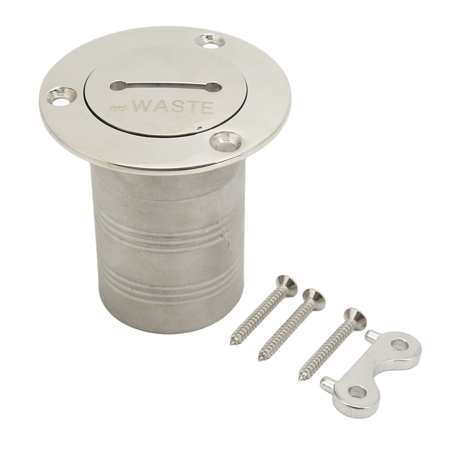 Deckfülleranschluss, Bootsfüller Rechtwinkel Klumpenschell 316 Edelstahl Marinefüllhäfen 50 mm Deckfüller Füllstoff für Yachts Boote Anhängertanks (ABFALL) von SYH&AQYE