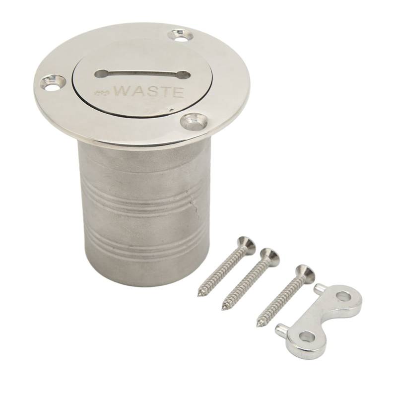 Deckfülleranschluss, Bootsfüller Rechtwinkel Klumpenschell 316 Edelstahl Marinefüllhäfen 50 mm Deckfüller Füllstoff für Yachts Boote Anhängertanks (ABFALL) von SYH&AQYE