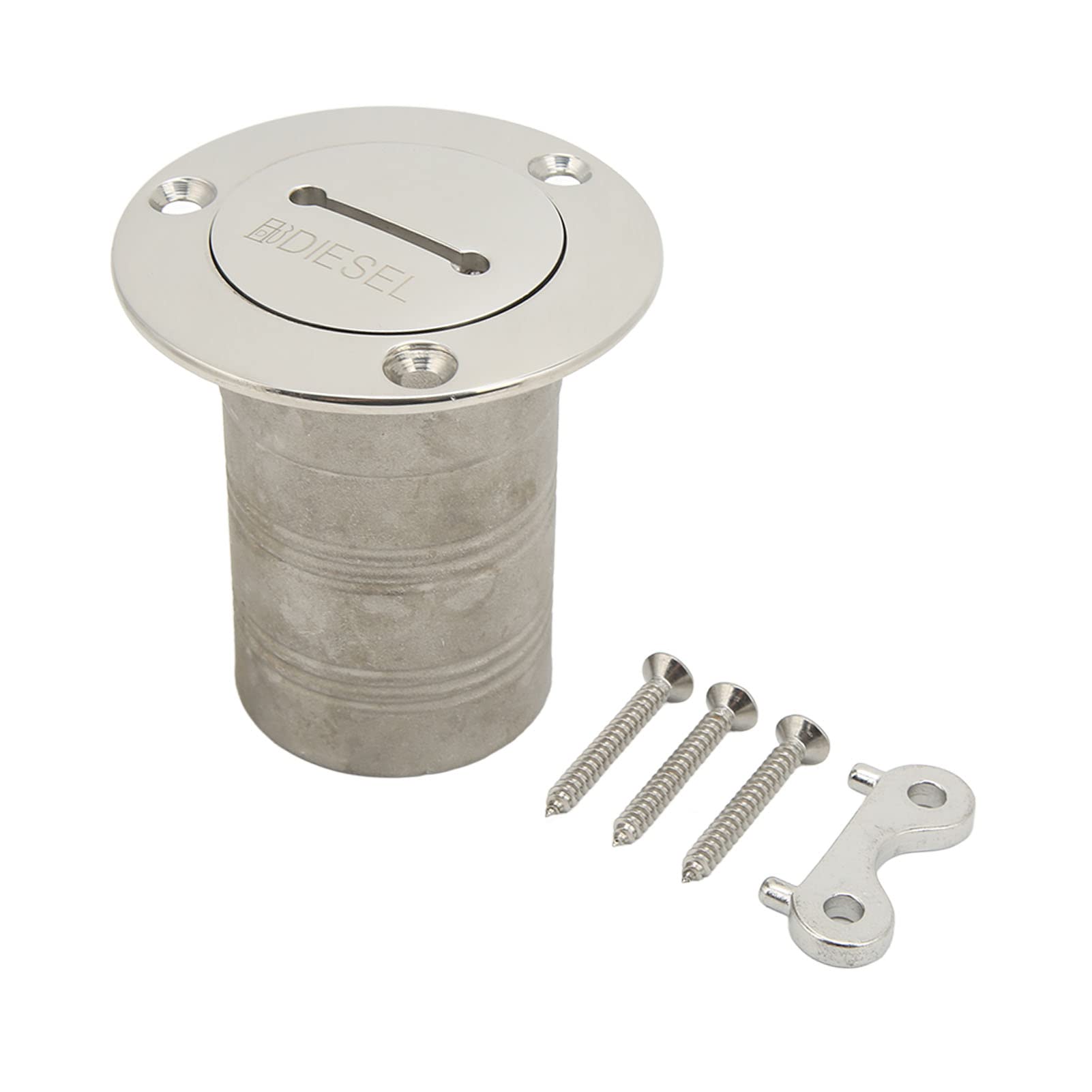 Deckfülleranschluss, Bootsfüller Rechtwinkel Klumpenschell 316 Edelstahl Marinefüllhäfen 50 mm Deckfüller Füllstoff für Yachts Boote Anhängertanks (DIESEL) von SYH&AQYE