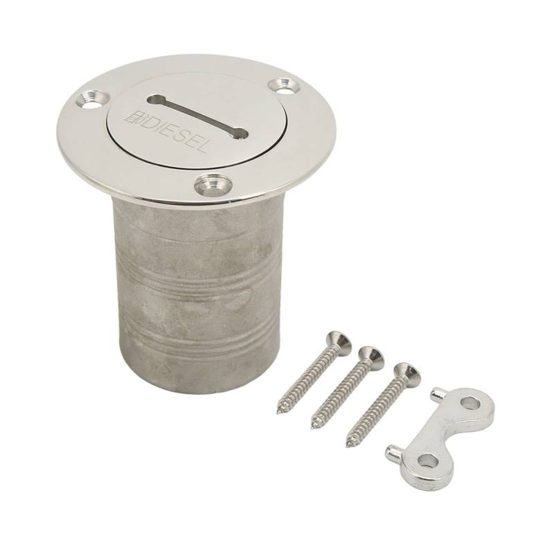 Deckfülleranschluss, Bootsfüller Rechtwinkel Klumpenschell 316 Edelstahl Marinefüllhäfen 50 mm Deckfüller Füllstoff für Yachts Boote Anhängertanks (DIESEL) von SYH&AQYE
