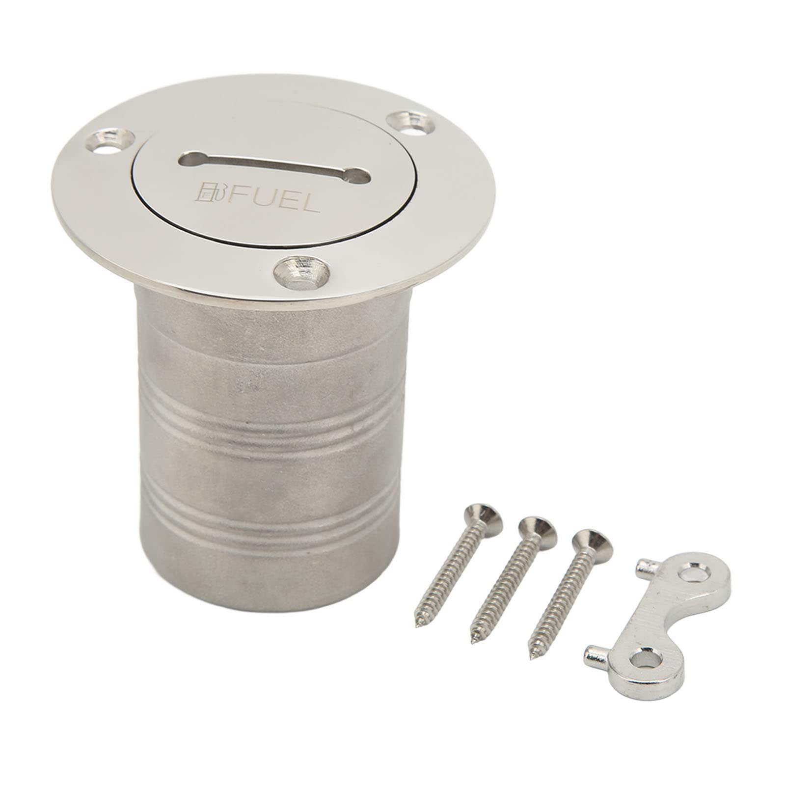 Deckfülleranschluss, Bootsfüller Rechtwinkel Klumpenschell 316 Edelstahl Marinefüllhäfen 50 mm Deckfüller Füllstoff für Yachts Boote Anhängertanks (KRAFTSTOFF) von SYH&AQYE