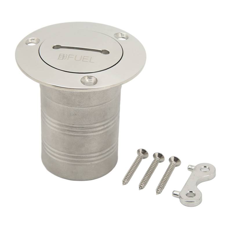 Deckfülleranschluss, Bootsfüller Rechtwinkel Klumpenschell 316 Edelstahl Marinefüllhäfen 50 mm Deckfüller Füllstoff für Yachts Boote Anhängertanks (KRAFTSTOFF) von SYH&AQYE