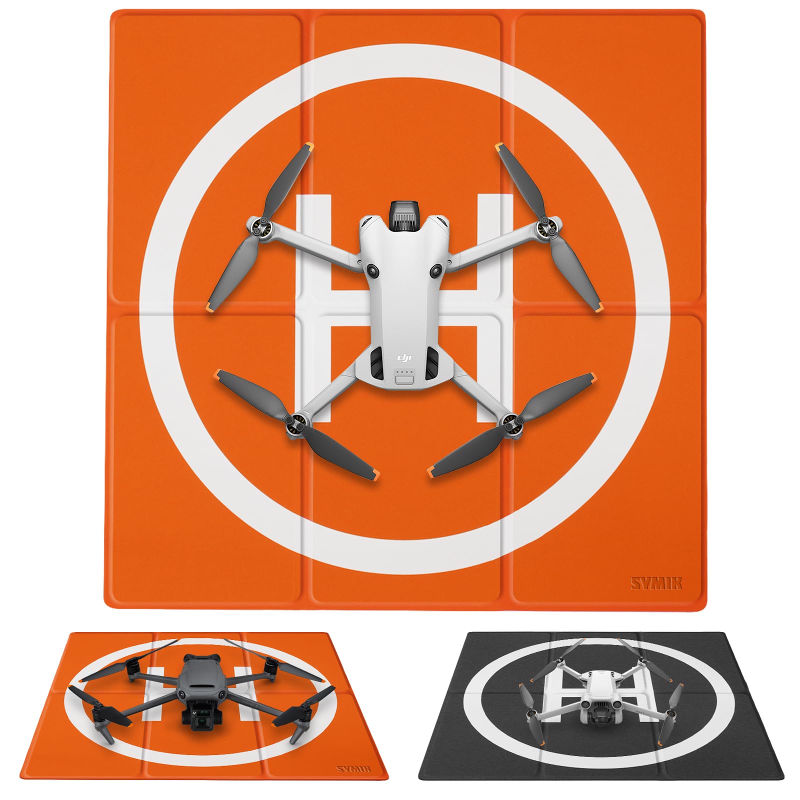 SYMIK LP500 Drohnen Landeplatz Faltbar 20''/50cm, Beschwerter doppelseitiger wasserdichter 2x3 schnell faltbar Drone Landing Pad für DJI Mini 4 Pro/3/Mini 4K/Mini 2 SE/Air 3/Flip/Neo/Mavic 4 Pro SYMIK LP500 Drohnen Landeplatz Faltbar 20''/50cm, Beschwerter doppelseitiger wasserdichter 2x3 schnell faltbar Drone Landing Pad für DJI Mini 4 Pro/3/Mini 4K/Mini 2 SE/Air 3/Flip/Neo/Mavic 4 Pro von SYMIK
