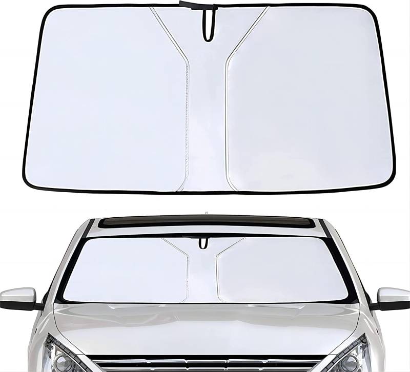 Auto Frontscheiben Sonnenschutz, für Toyota Corolla Frontscheibe Faltbar Frontscheibenabdeckung gegen UV-Strahlen,B/Silver von SYPPCH