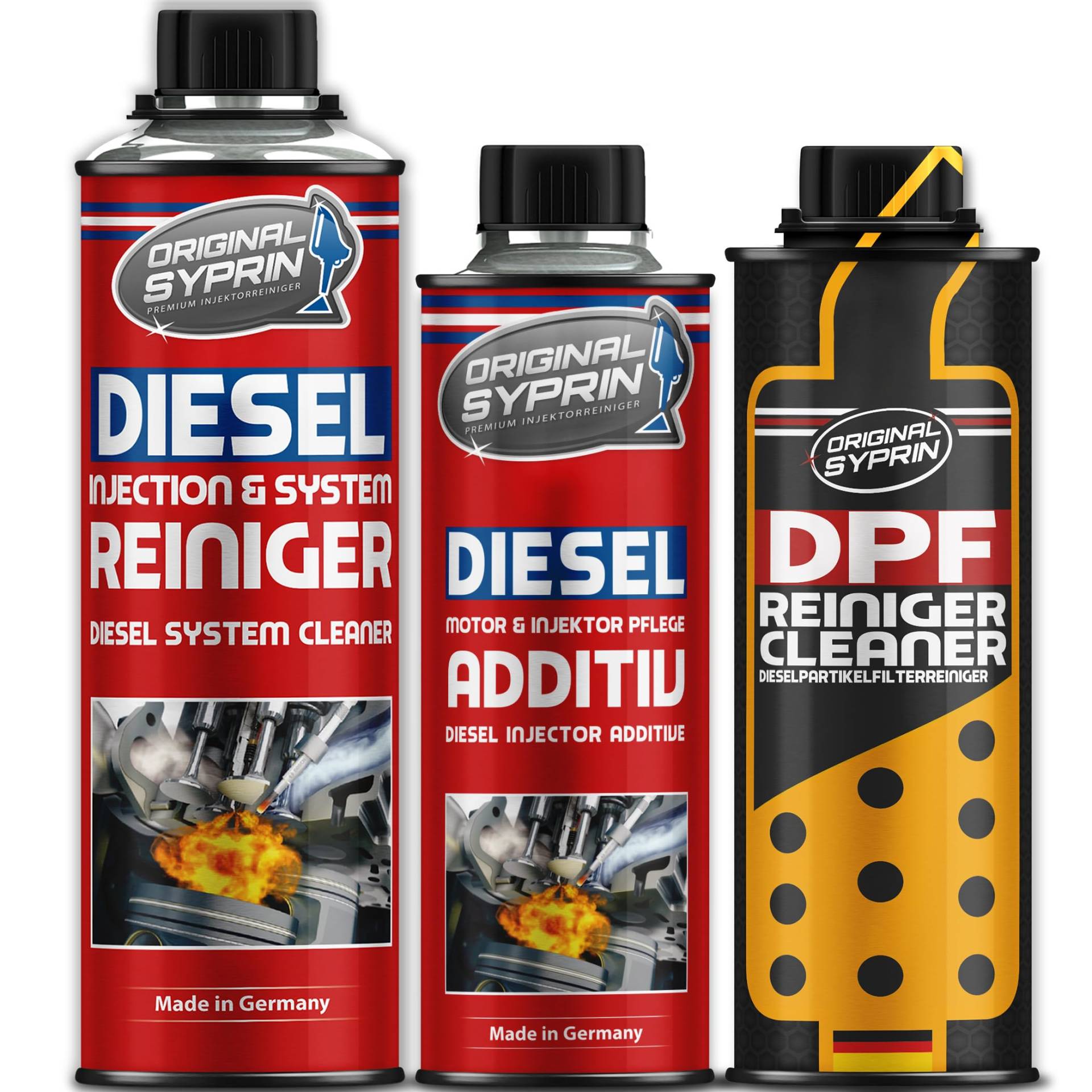 Original Syprin DPF Dieselpartikelfilter Reiniger Diesel Reiniger I Additiv zur DPF Reinigung I Diesel DPF Cleaner & DPF Schutz Komplett-Set von SYPRIN