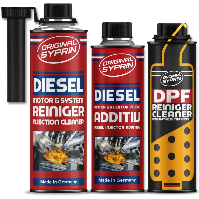 SYPRIN Diesel All-Year Set - Reiniger Additiv und DPF I Reinigung sowie Pflege für das ganze Jahr - Kraftstoffzusatz I Dieselreinigung I Komplett-Set von SYPRIN