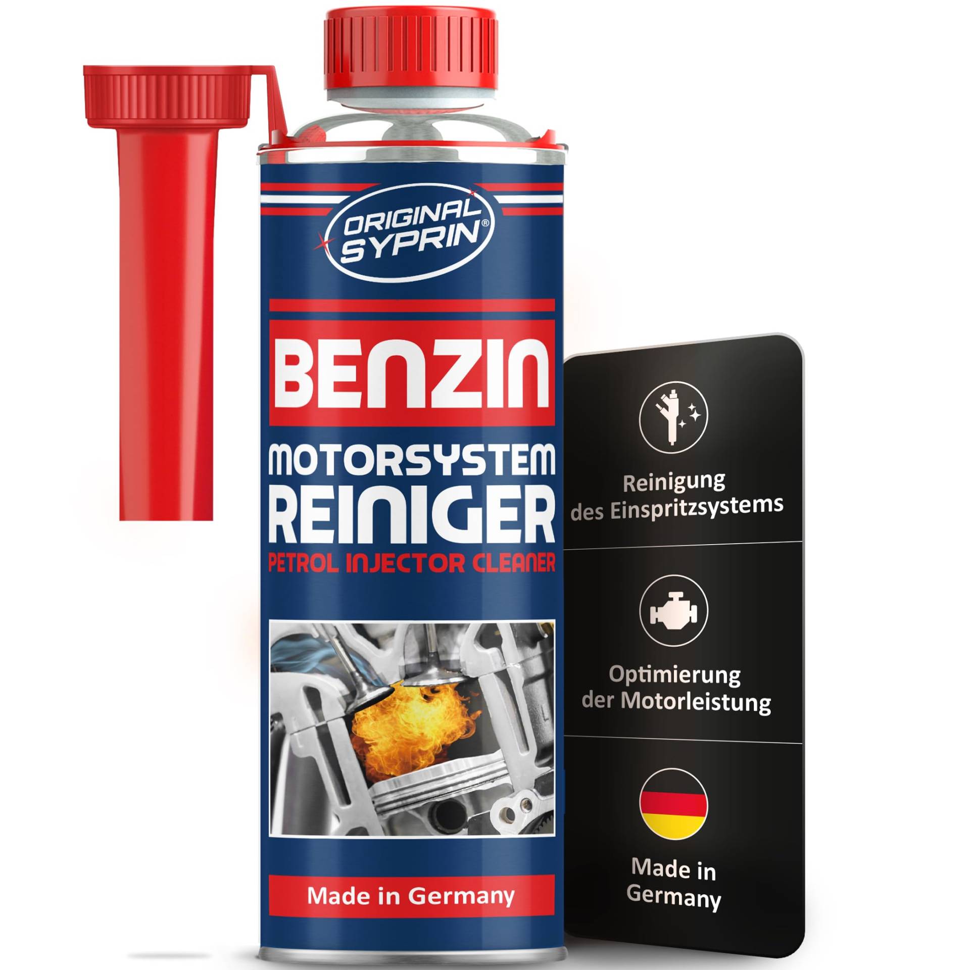 SYPRIN Kraftstoffsystem Reiniger 500ml - Benzin Reiniger für Benzinmotoren, Systemreiniger entfernt Ablagerungen und reduziert Kraftstoffverbrauch von SYPRIN