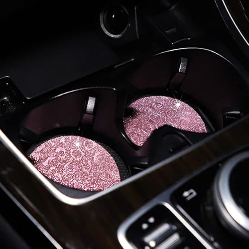 2Stück Bling Auto Untersetzer Getränkehalter, Glitzer Kristall Auto Untersetzer Getränkehalter Einsatz rutschfeste Untersetzer Dosenhalter Bling Kristall Auto Zubehor Innenraum - Leopard #5 2Stück Bling Auto Untersetzer Getränkehalter, Glitzer Kristall Auto Untersetzer Getränkehalter Einsatz rutschfeste Untersetzer Dosenhalter Bling Kristall Auto Zubehor Innenraum - Leopard #5 von SYSUII