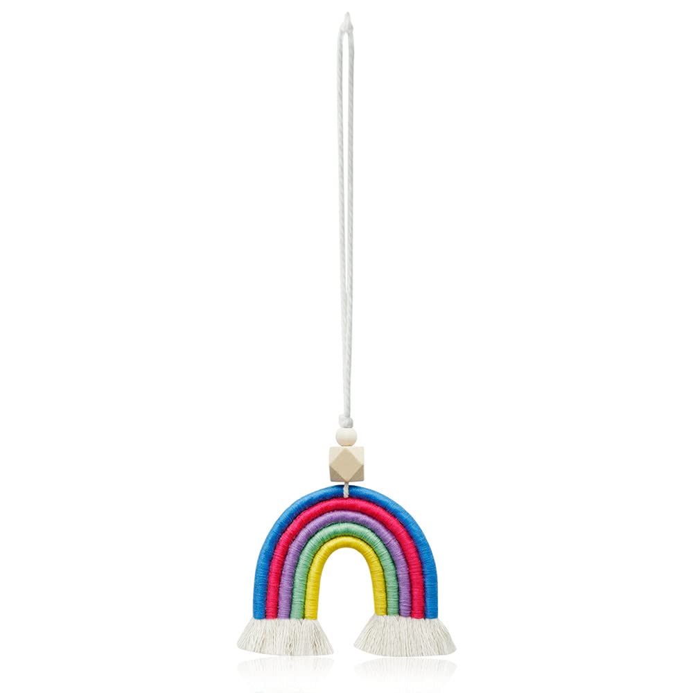 Auto Rückspiegel Anhänger,Makramee Handgewebte Regenbogen Wandbehang Kinderzimmer Wand Dekoration Autospiegel Hängendes Zubehör Hängendes Ornament Auto-Spiegel-Aufhängung Dekoration Auto-Männer Frauen Auto Rückspiegel Anhänger,Makramee Handgewebte Regenbogen Wandbehang Kinderzimmer Wand Dekoration Autospiegel Hängendes Zubehör Hängendes Ornament Auto-Spiegel-Aufhängung Dekoration Auto-Männer Frauen von SYSUII