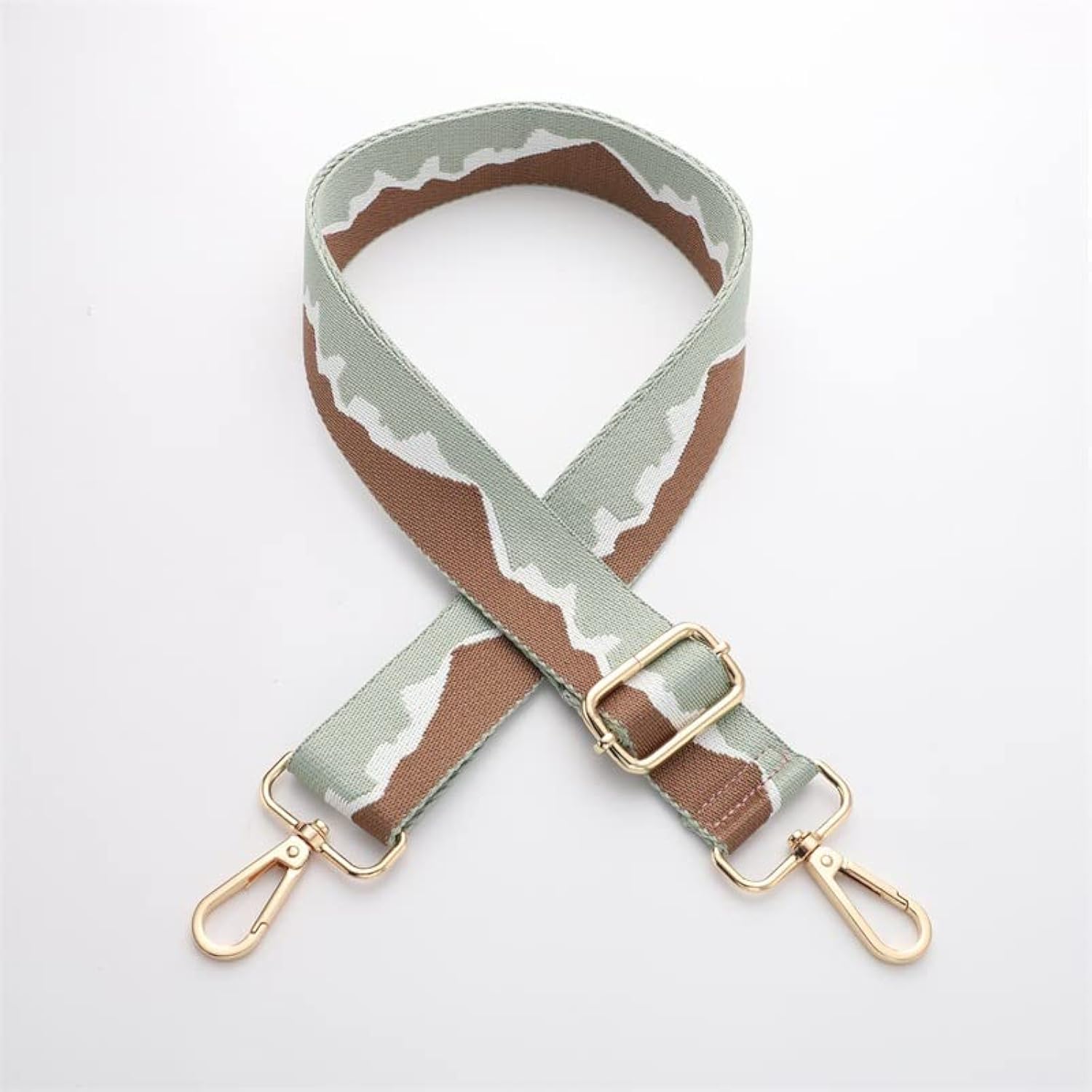Breit 3.8CM Verstellbarer Taschengurt für Handtaschen Ersatz Trageriemen mit Karabiner Tragegurt Umhängegurt mit Strickmuster für Taschen Handtaschen Umhängegurt Herren DIY Zubehör Grün + Braun Breit 3.8CM Verstellbarer Taschengurt für Handtaschen Ersatz Trageriemen mit Karabiner Tragegurt Umhängegurt mit Strickmuster für Taschen Handtaschen Umhängegurt Herren DIY Zubehör Grün + Braun von SYSUII