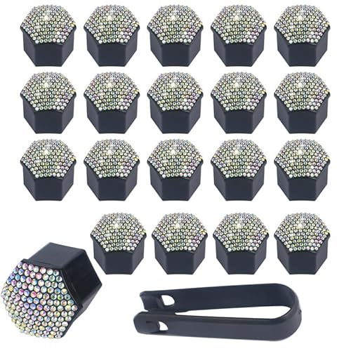 SYSUII 17mm Auto Radschraubenkappen, 20 Stück Radmutternkappen Mit Entfernung Werkzeug Sechskant-Reifen Bling Diamant Muttern-abdeckungen Radbolzen Kappen Rad Mutter Cap Radbolzen Schutz Cover-Bunt SYSUII 17mm Auto Radschraubenkappen, 20 Stück Radmutternkappen Mit Entfernung Werkzeug Sechskant-Reifen Bling Diamant Muttern-abdeckungen Radbolzen Kappen Rad Mutter Cap Radbolzen Schutz Cover-Bunt von SYSUII