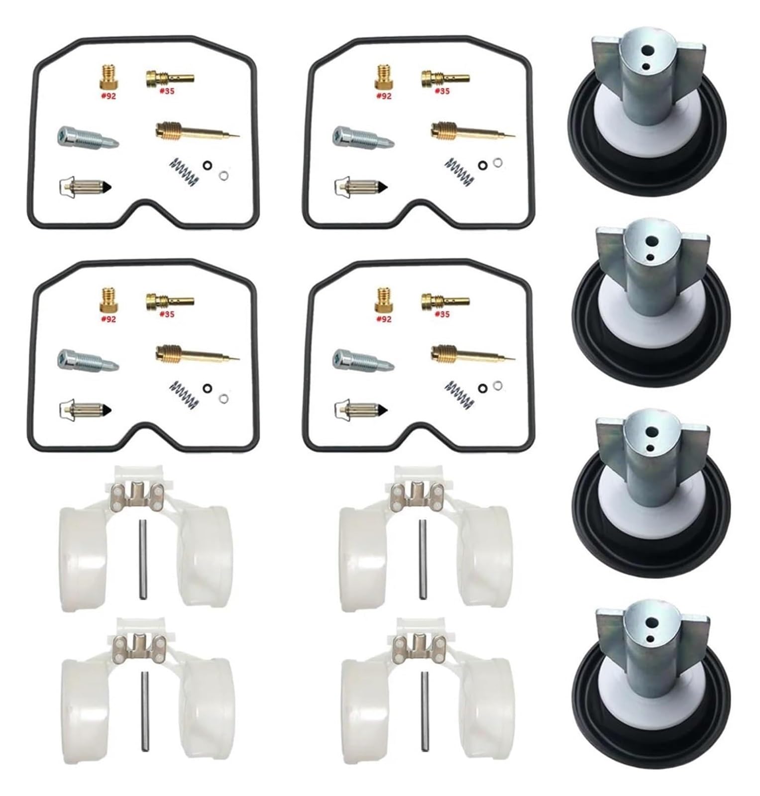 Vergaser Reparatur Satz Für Suzuki GSX 1200 Für Inazuma GSX1200 1999-2001 Motorrad Vergaser Reparatur Diaphram Float Teile Kit(X4) von SYUBTGAN
