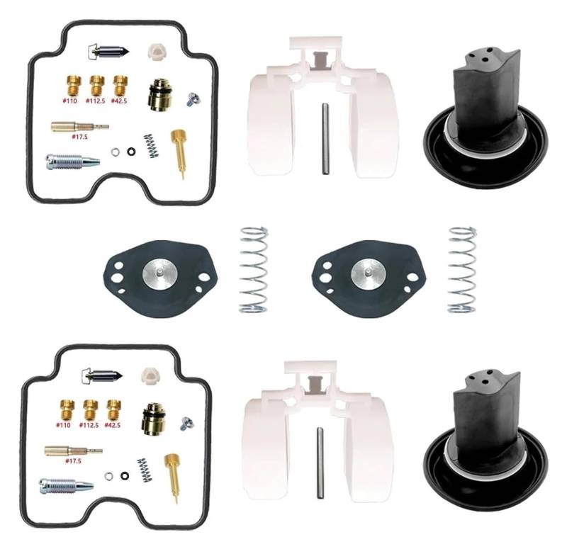 Vergaser Reparatur Satz Für Y&amaha Für Dragstar 1100 XVS1100 1999-2006 Motorrad-Vergaser-Vergaser-Reparatur-Kolben-Membran-Schwimmer-Aircut-Teile-Ersatz(Color 1) von SYUBTGAN