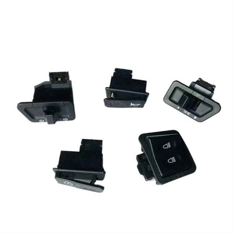 Motorrad Griff Schalter 5 Stück Motorrad Start Hoch/Abblendlicht Scheinwerfer Hupe Blinker Schalter Für Ha&ojue Für Su&zuki AN125 AN 125 HJ125T-7(Full Set) von SYUFRE