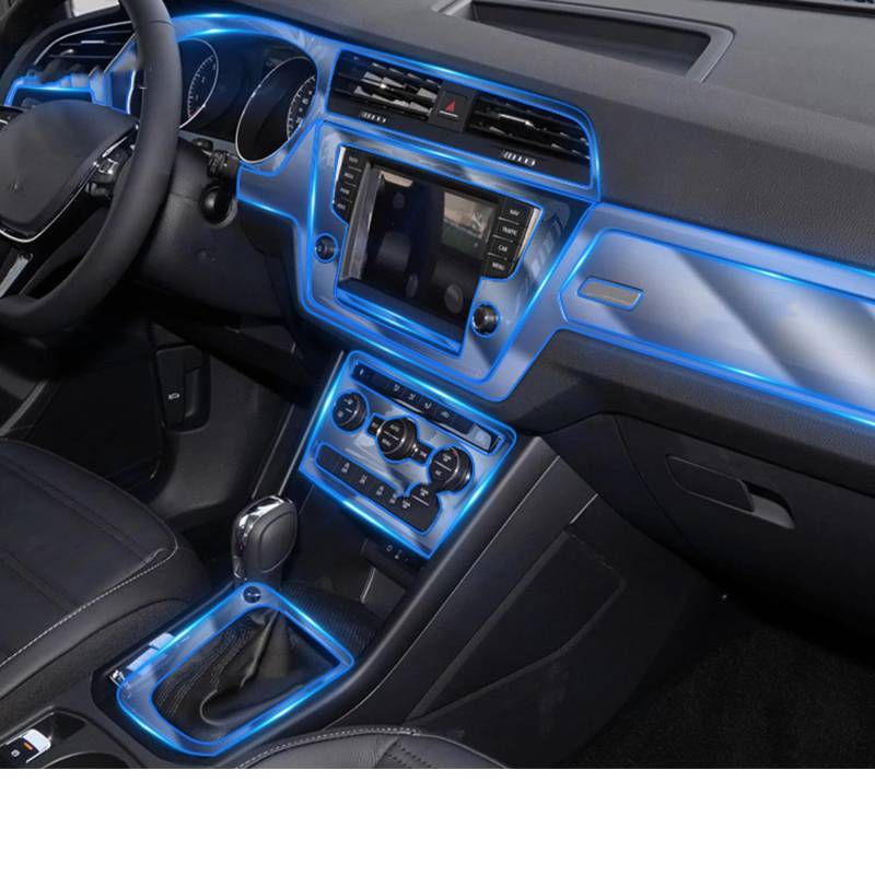 SYUFRE Auto Innenraum Mittelkonsole Transparente TPU-Schutzfolie Anti-Kratz-Reparatur Refit Aufkleber Zubehör, Für VW Touran (2016-2021) von SYUFRE