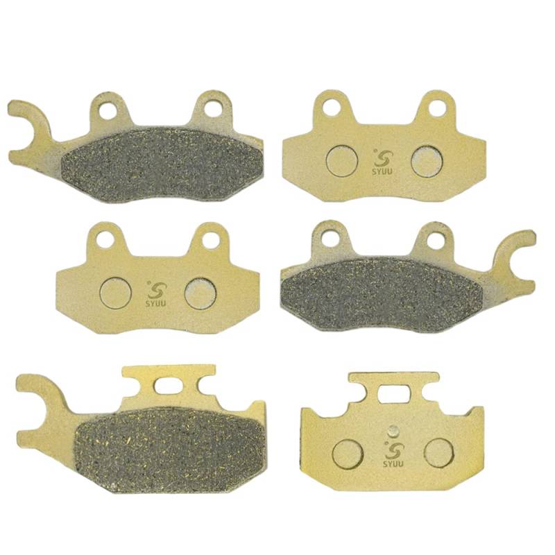 S SYUU Kupferfaser Motorrad Bremsbeläge Vorne Hinten kompatibel mit ATV YAMAHA Rhino 660 YXR660 YXR 660 2004-2007 2005 2006 FA165F FA135F FA428R von S SYUU