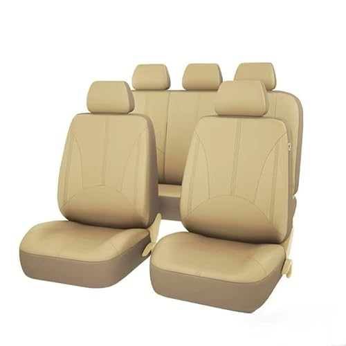 SZFCL Auto Leder Sitzbezüge für Hyundai Tucson 2000 2001 2002 2003, 9pcs Allwetter Wasserdicht Atmungsaktiv Rutschfester Sitzschoner Set Schonbezüge,Beige SZFCL Auto Leder Sitzbezüge für Hyundai Tucson 2000 2001 2002 2003, 9pcs Allwetter Wasserdicht Atmungsaktiv Rutschfester Sitzschoner Set Schonbezüge,Beige von SZFCL
