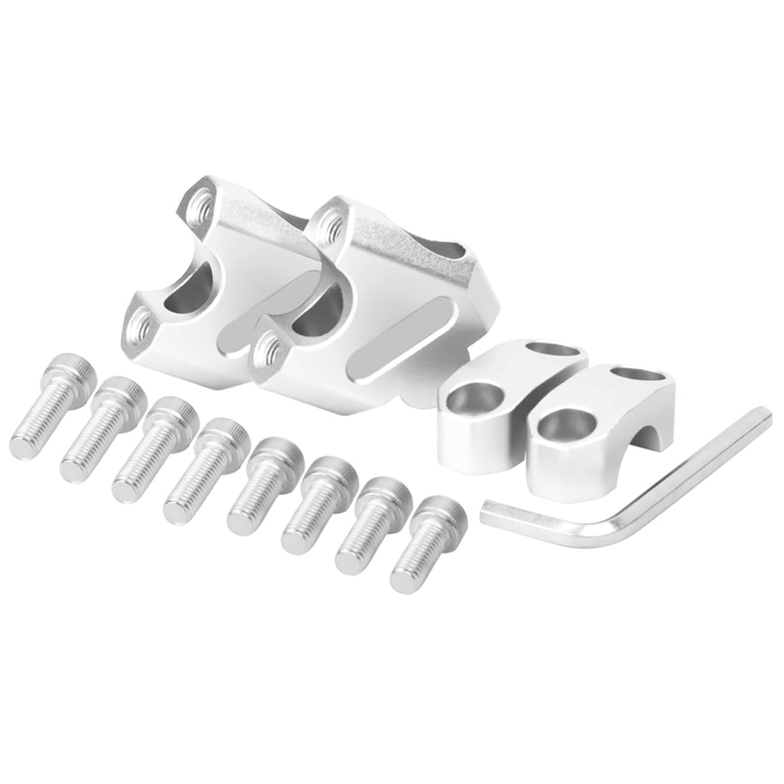 22 mm, universell passend für MSX125 modifizierte Motorrad-Wasserhahn-Lenker, Erhöhung der hinteren Erhöhungscode, Lenker-Basiscode (Silber) von SZKIRNO
