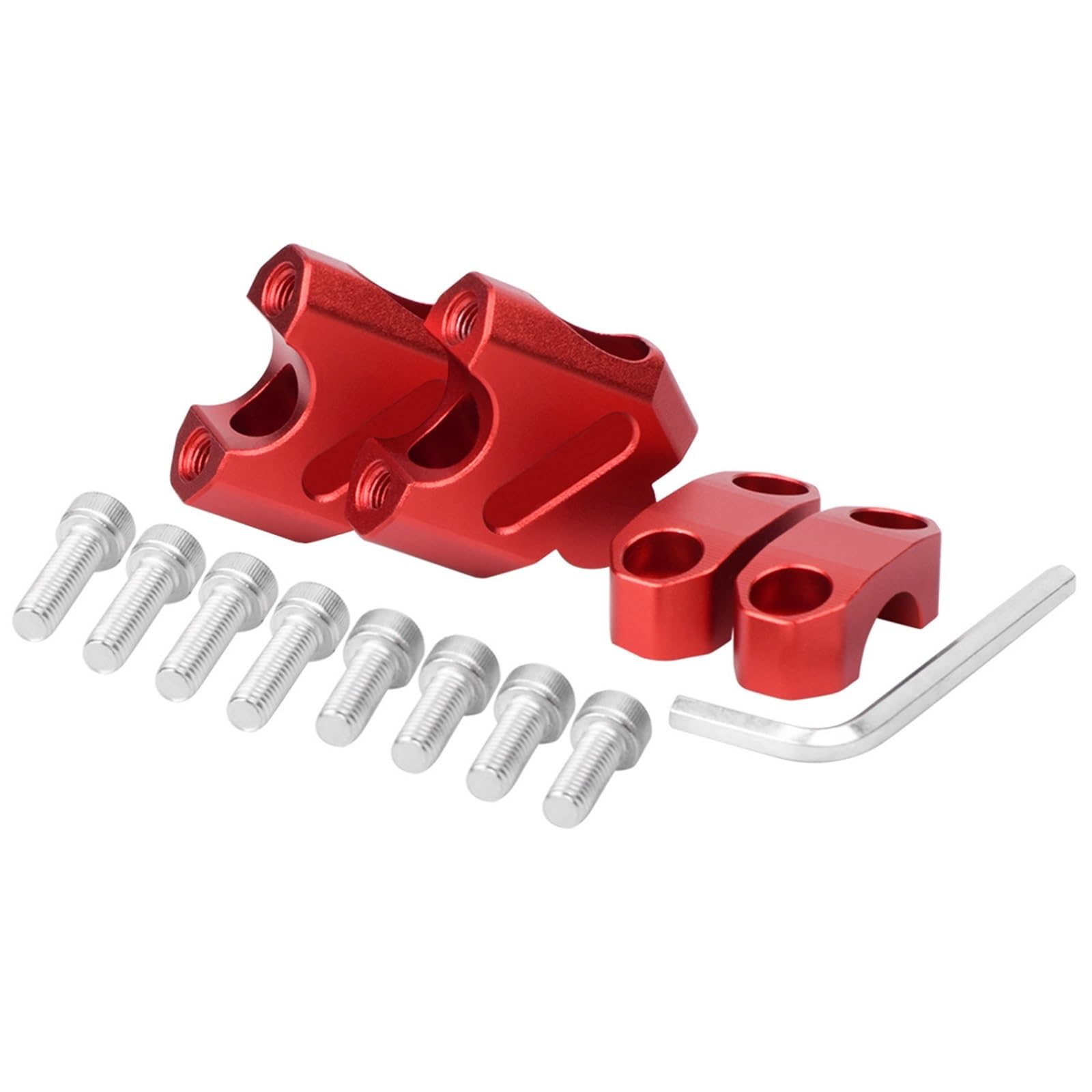 22 mm, universell passend für MSX125 modifizierte Motorrad-Wasserhahn-Lenker, Erhöhung der hinteren Erhöhungscode, Lenker-Basiscode (rot) von SZKIRNO