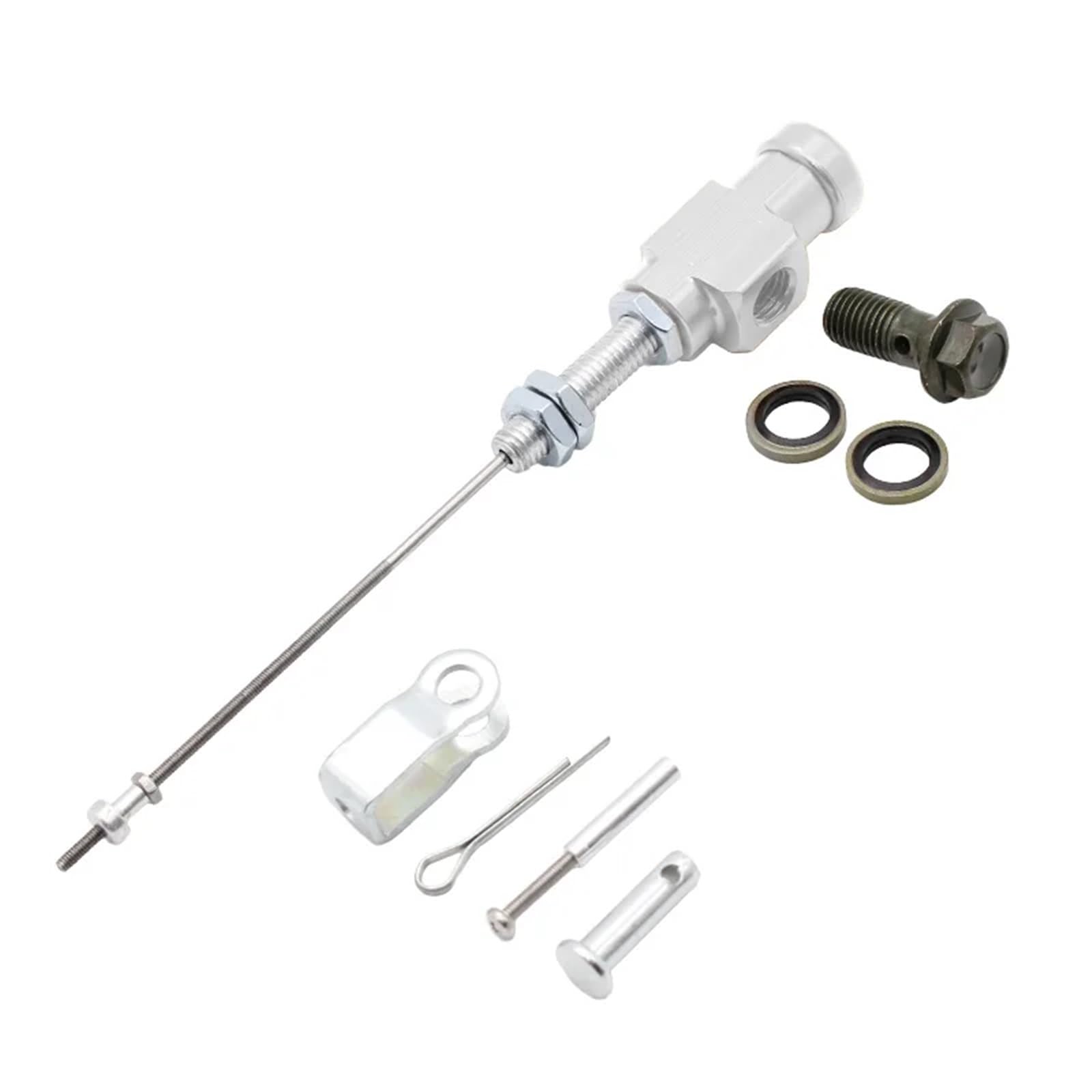 Hydraulische Kupplungen, Motorrad, hydraulische Kupplung, leistungsstark, Hauptbremszylinder-Stangensystem, universelle effiziente Transferpumpe (Silber) von SZKIRNO