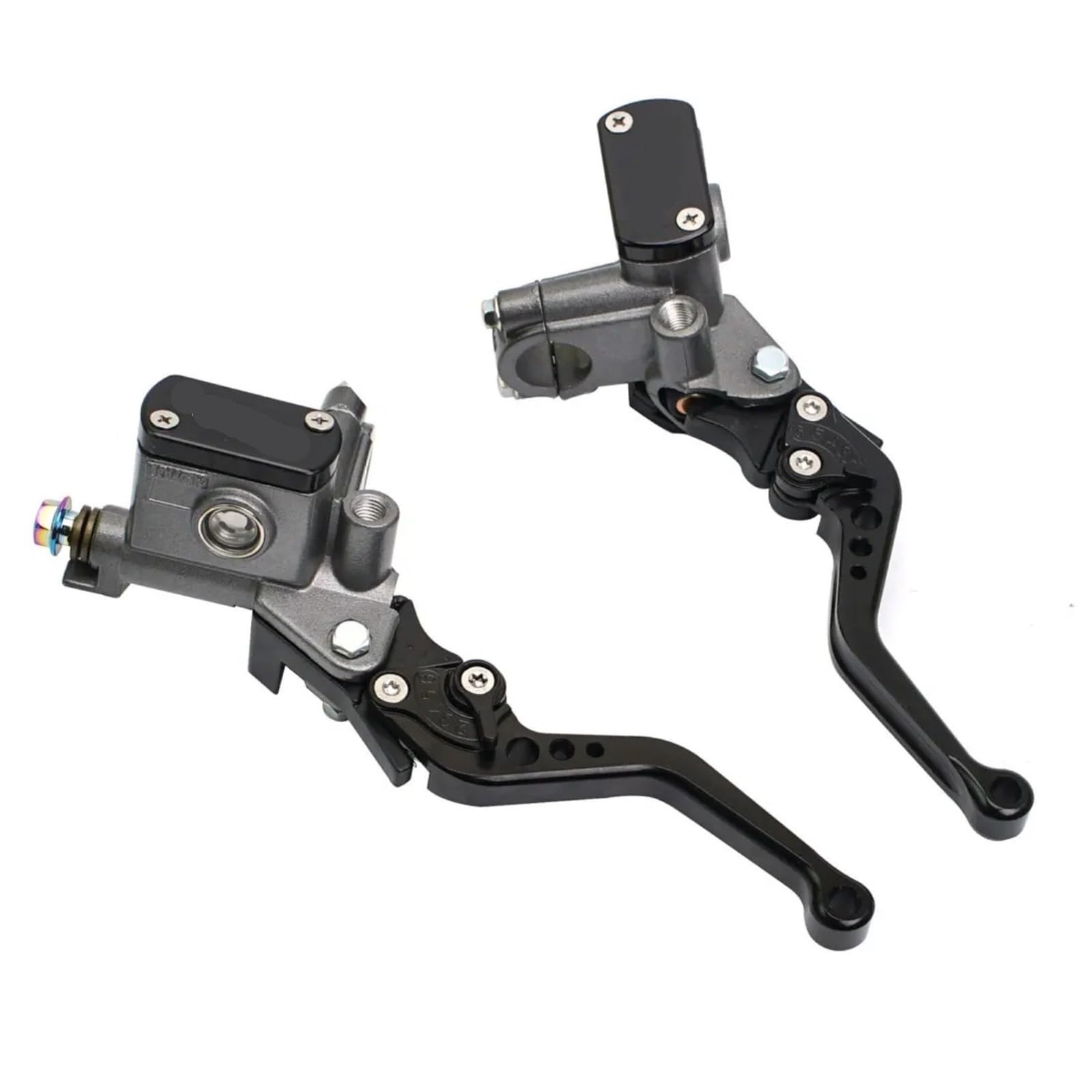 Motorrad CNC Bremse obere Pumpe 22mm Lenker Universal Roller Elektrofahrzeug Bremssystem Modifikation Zubehör (schwarz) von SZKIRNO