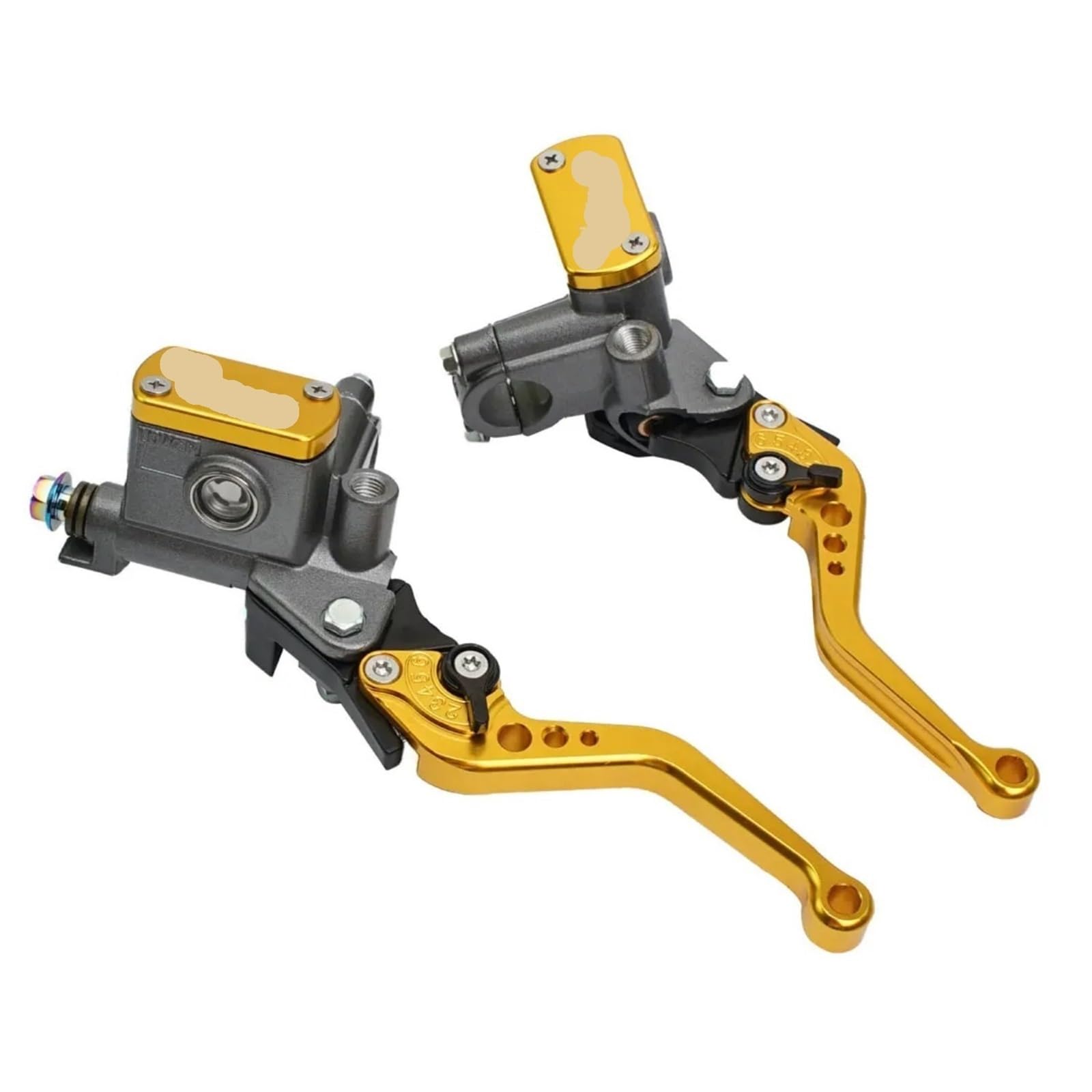 Motorrad-CNC-Bremspumpe, 22 mm Lenker, universal, Roller, Elektrofahrzeug, Bremssystem-Modifikationszubehör (Gold) von SZKIRNO