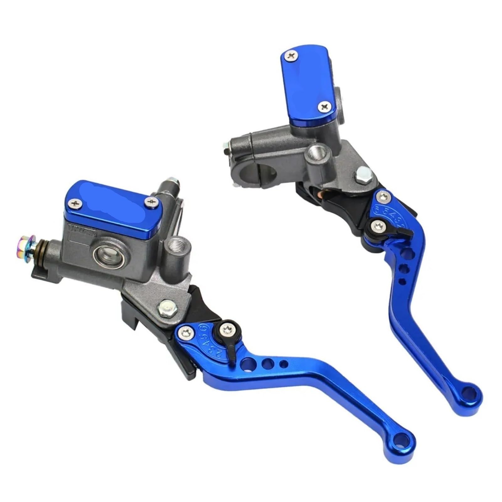 Motorrad-CNC-Bremspumpe, 22 mm Lenker, universal, Roller, Elektrofahrzeug, Bremssystem-Modifikationszubehör (blau) von SZKIRNO