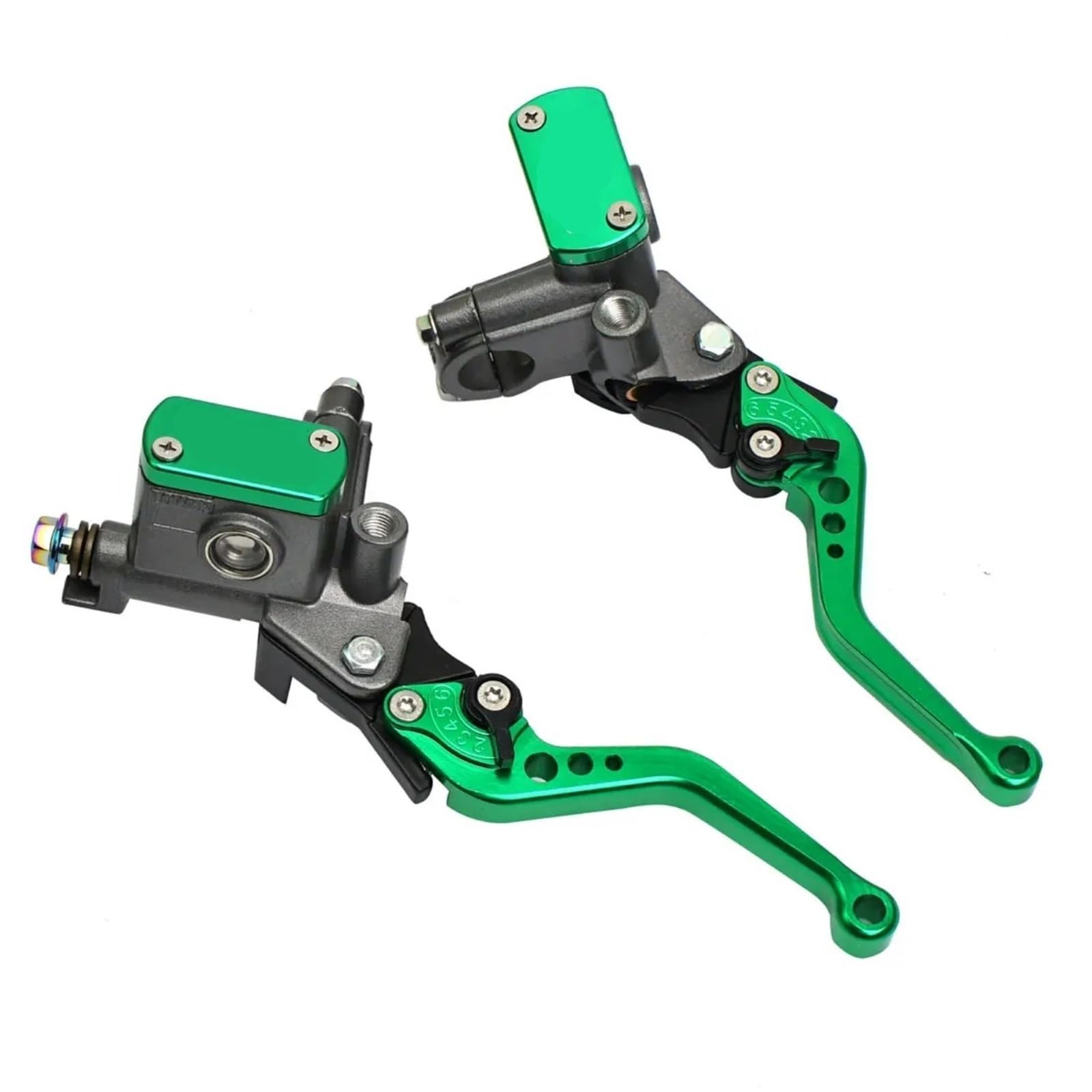 Motorrad-CNC-Bremspumpe, 22 mm Lenker, universal, Roller, Elektrofahrzeug, Bremssystem-Modifikationszubehör (grün) von SZKIRNO