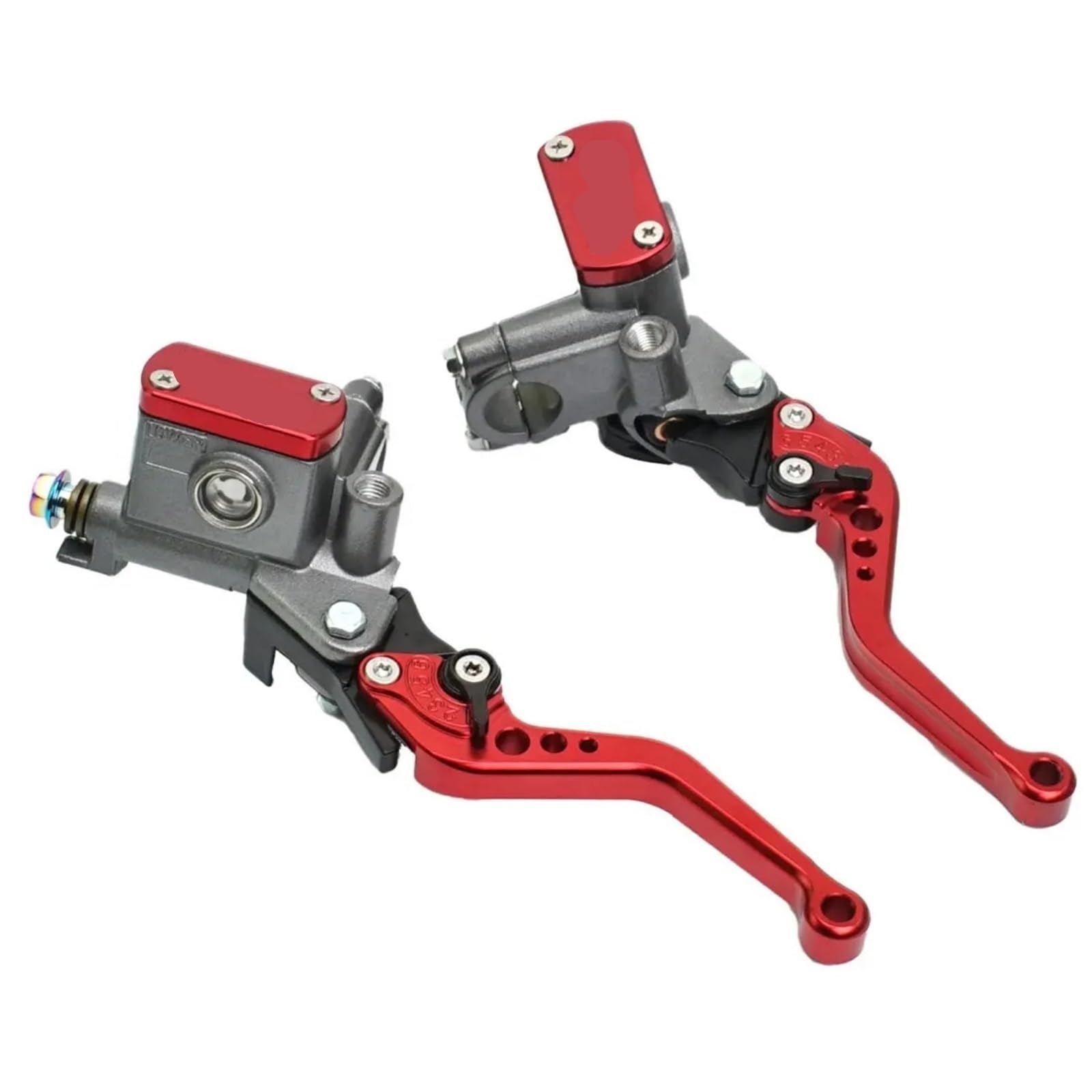 Motorrad-CNC-Bremspumpe, 22 mm Lenker, universal, Roller, Elektrofahrzeug, Bremssystem-Modifikationszubehör (rot) von SZKIRNO