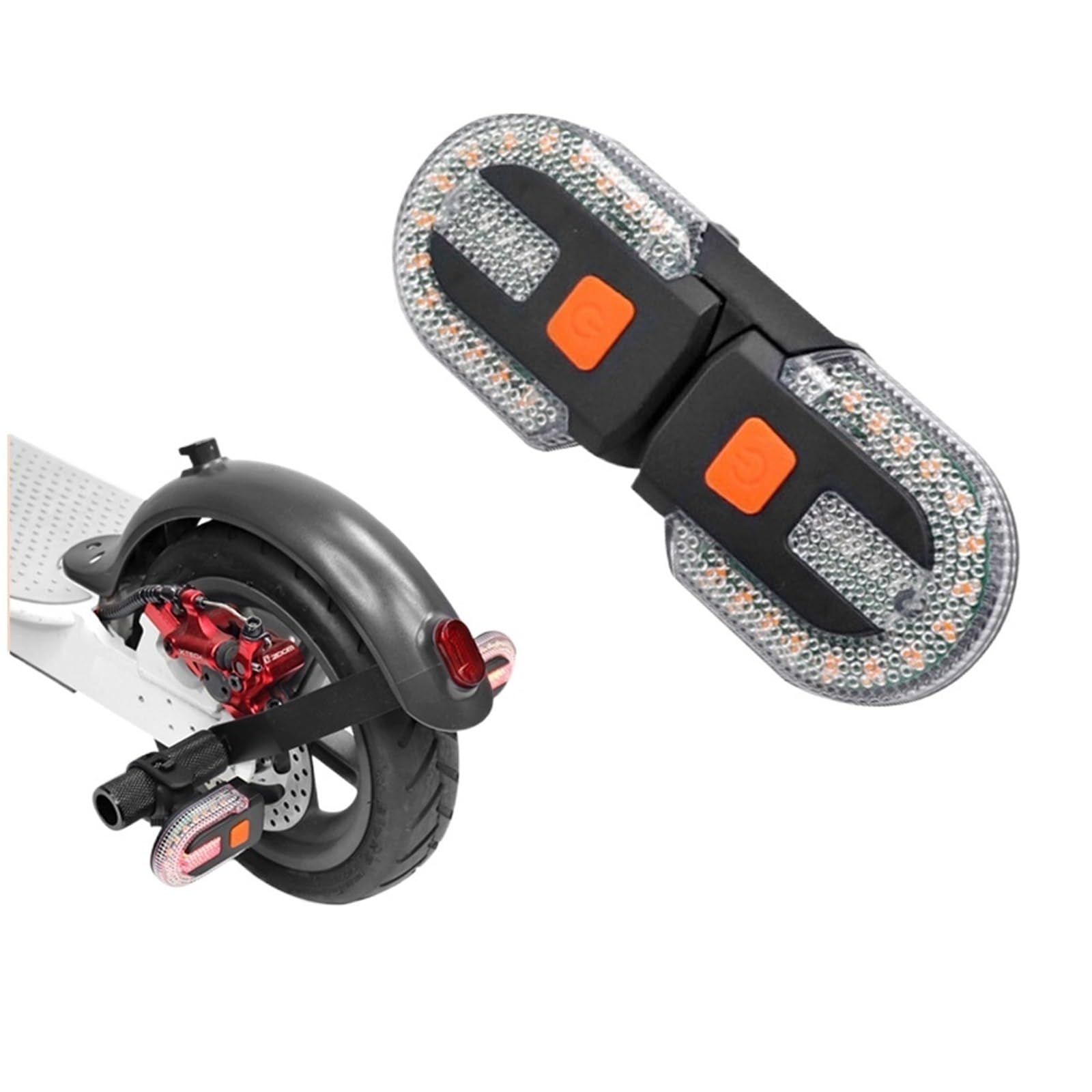 SZKIRNO Blinker-Rücklicht Fernbedienung Elektroroller Lichter LED USB Wiederaufladbar Fit für Xiaomi M365 1S Pro Mi3 Wireless Warn-Rücklicht (Schwarz) von SZKIRNO