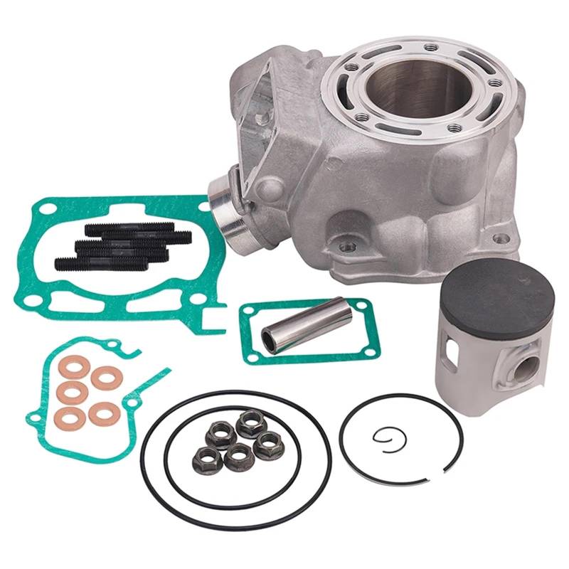 54 mm Motorrad-Luftzylinderblock & Kolben & Ringe & Kopfbasis-Dichtungssatz for YZ125 YZ 125 1C3-11311-00 1C3-11311-01(Cylinder Kit) von SZLAHLZR