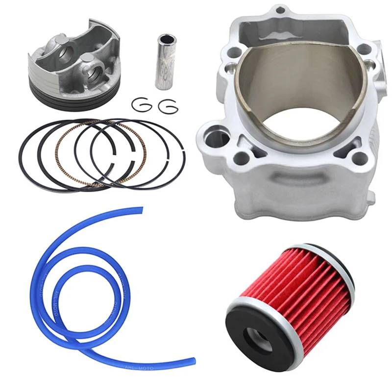 Motorradgröße 77 mm Luftzylinderblock & Kolbensatz & Ölschlauch & Ölfiltersatz for WR250F YZ250F 2001–2013 von SZLAHLZR