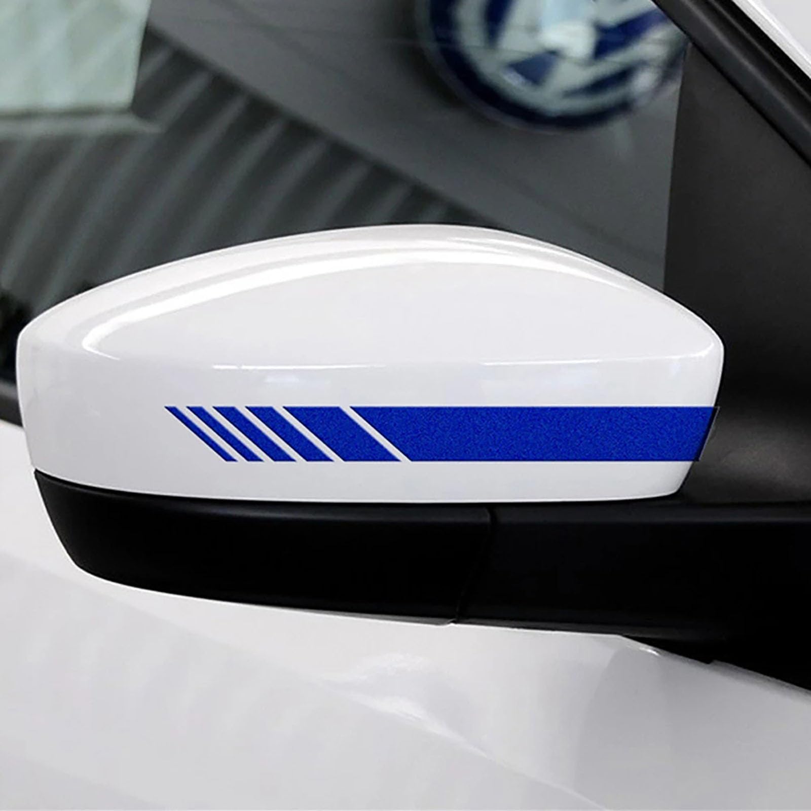Auto-Rückspiegelaufkleber kompatibel für Ssangyong Actyon Tuling Rexton G4 W, gestreifte Autoaufkleber, dekorative Rückspiegelaufkleber für die Außendekoration (Paar),Blue von SZMBHSD