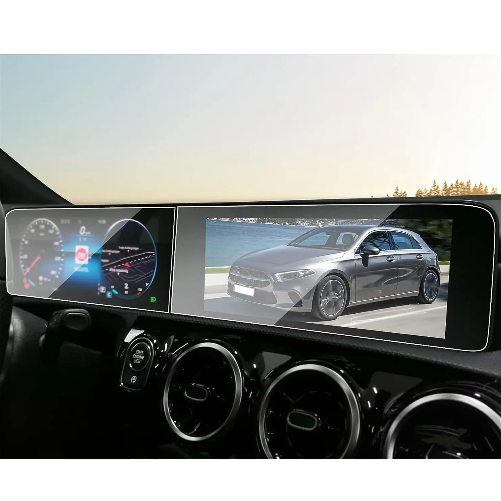 SZTMYVUW Kompatibel Mit Benz A W177 V177 B W247 2019 2020 2021 2022 GPS-Navigation, Gehärtetes Glas Und Displayschutzfolie Für Das Armaturenbrett, 2 Stück Autoinnenraum SZTMYVUW Kompatibel Mit Benz A W177 V177 B W247 2019 2020 2021 2022 GPS-Navigation, Gehärtetes Glas Und Displayschutzfolie Für Das Armaturenbrett, 2 Stück Autoinnenraum von SZTMYVUW