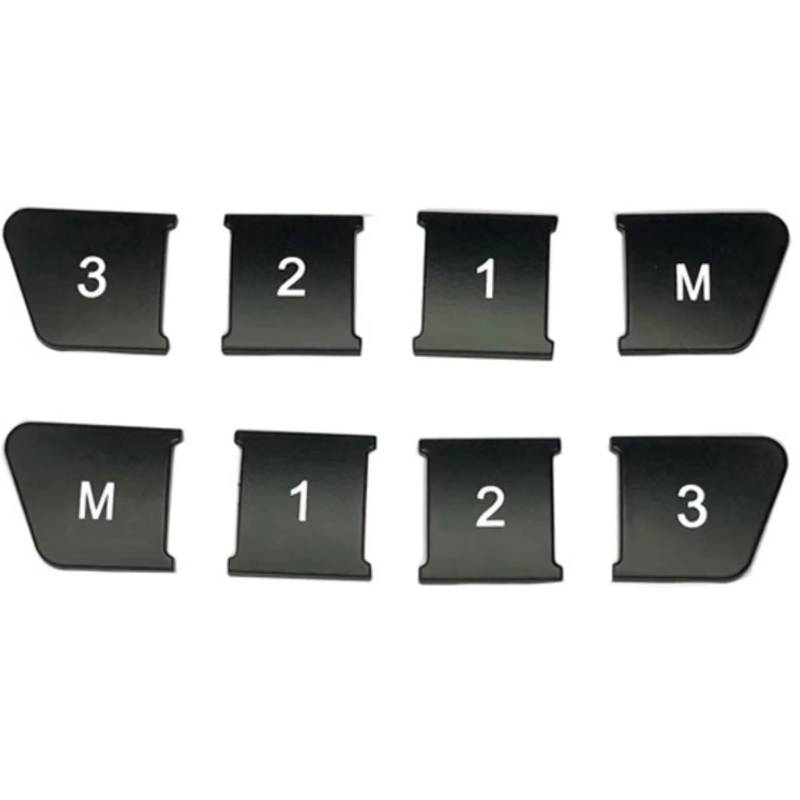 SZTMYVUW Kompatibel Mit Benz ABCE-Klasse GLA Für CLA GLK GLE CLS ML GL W204 W212 Autositz-Einstelltasten Memory 1 2 3 M Dekoration Sitckers Reparaturaufkleber(Black) von SZTMYVUW
