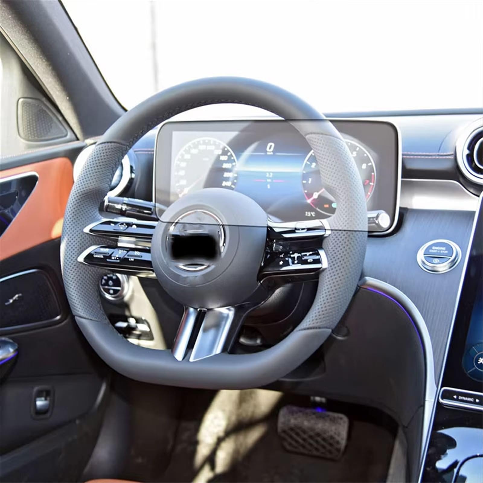 SZTMYVUW Kompatibel Mit Benz Für C-Klasse Kombi C220d C200 2022 Armaturenbrett-Autonavigations-LCD-Bildschirmschutzfolie Aus Gehärtetem Glas Autoinnenraum(Instrument Protector) von SZTMYVUW