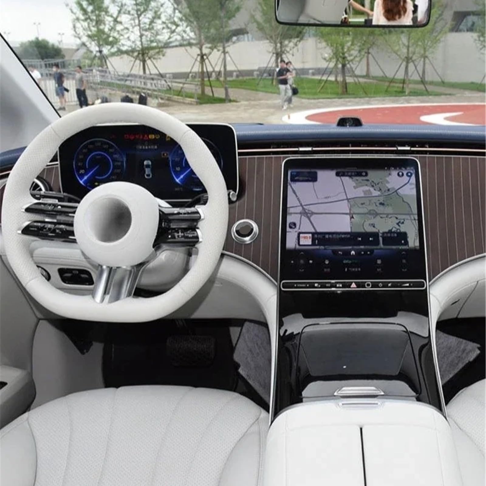 SZTMYVUW Kompatibel Mit Benz Für EQE 2023 Auto-GPS-Navigations-Dashboard-Bildschirm Aus Gehärtetem Glas Schutzfolie Zubehör Autoinnenraum(GPS and Dashboard) von SZTMYVUW