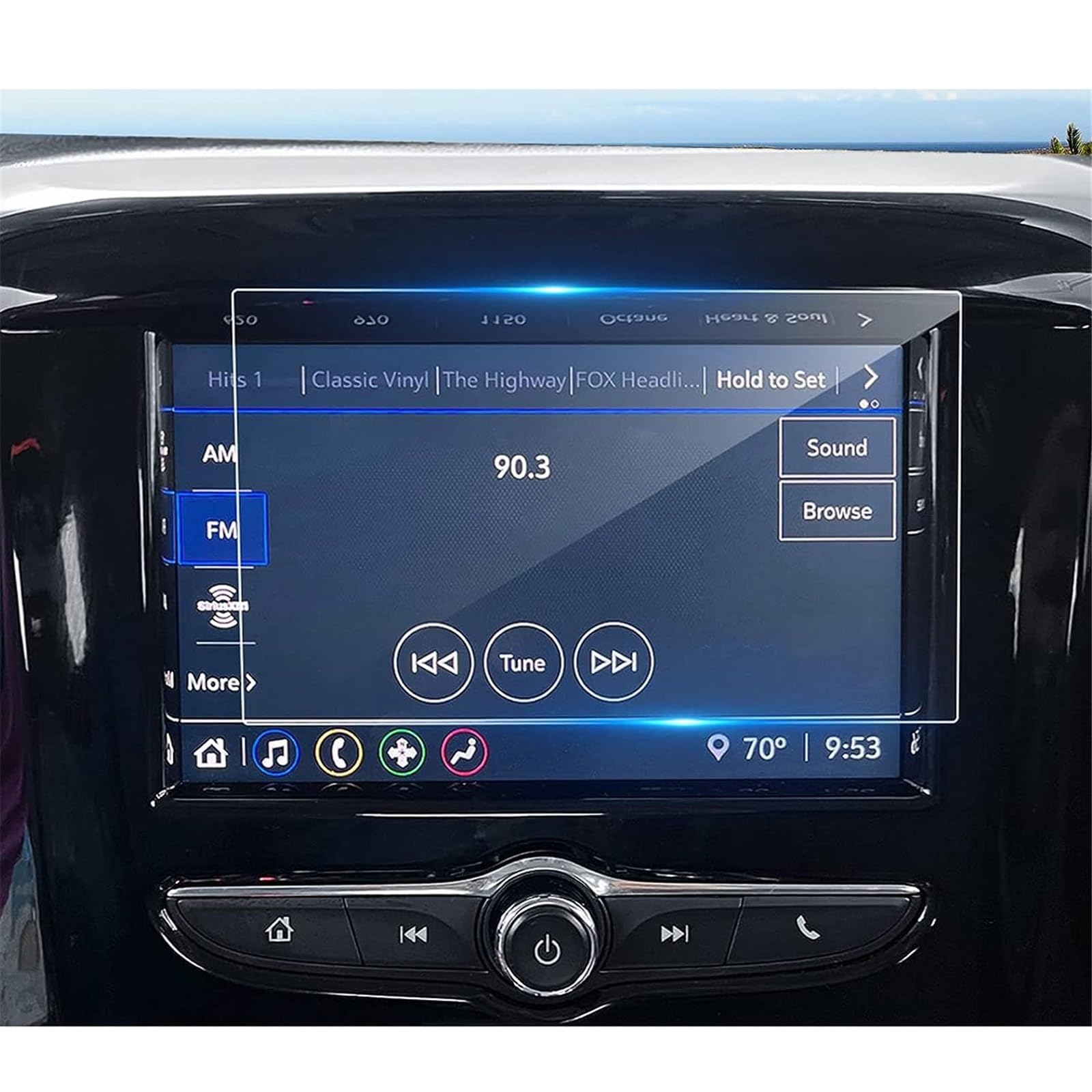SZTMYVUW Kompatibel Mit Chevrolet Für Traverse 2018 2019 2020 2021 2022 2023 8 Zoll 7 Zoll Auto-GPS-Navigationsbildschirm-Filmschutz Aus Gehärtetem Glas Autoinnenraum(7INCH GPS) von SZTMYVUW