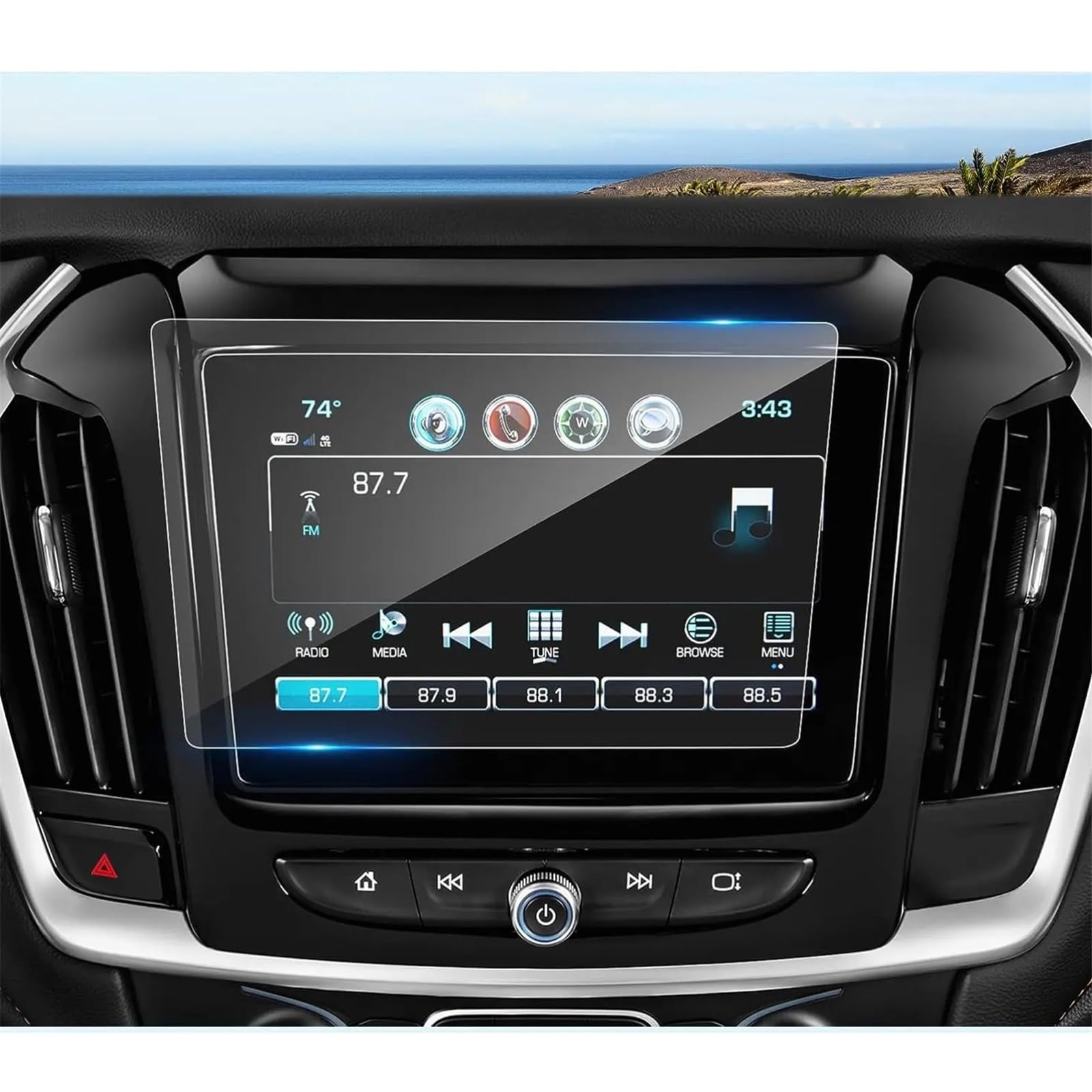 SZTMYVUW Kompatibel Mit Chevrolet Für Traverse 2018 2019 2020 2021 2022 2023 8 Zoll 7 Zoll Auto-GPS-Navigationsbildschirm-Filmschutz Aus Gehärtetem Glas Autoinnenraum(8INCH GPS) von SZTMYVUW