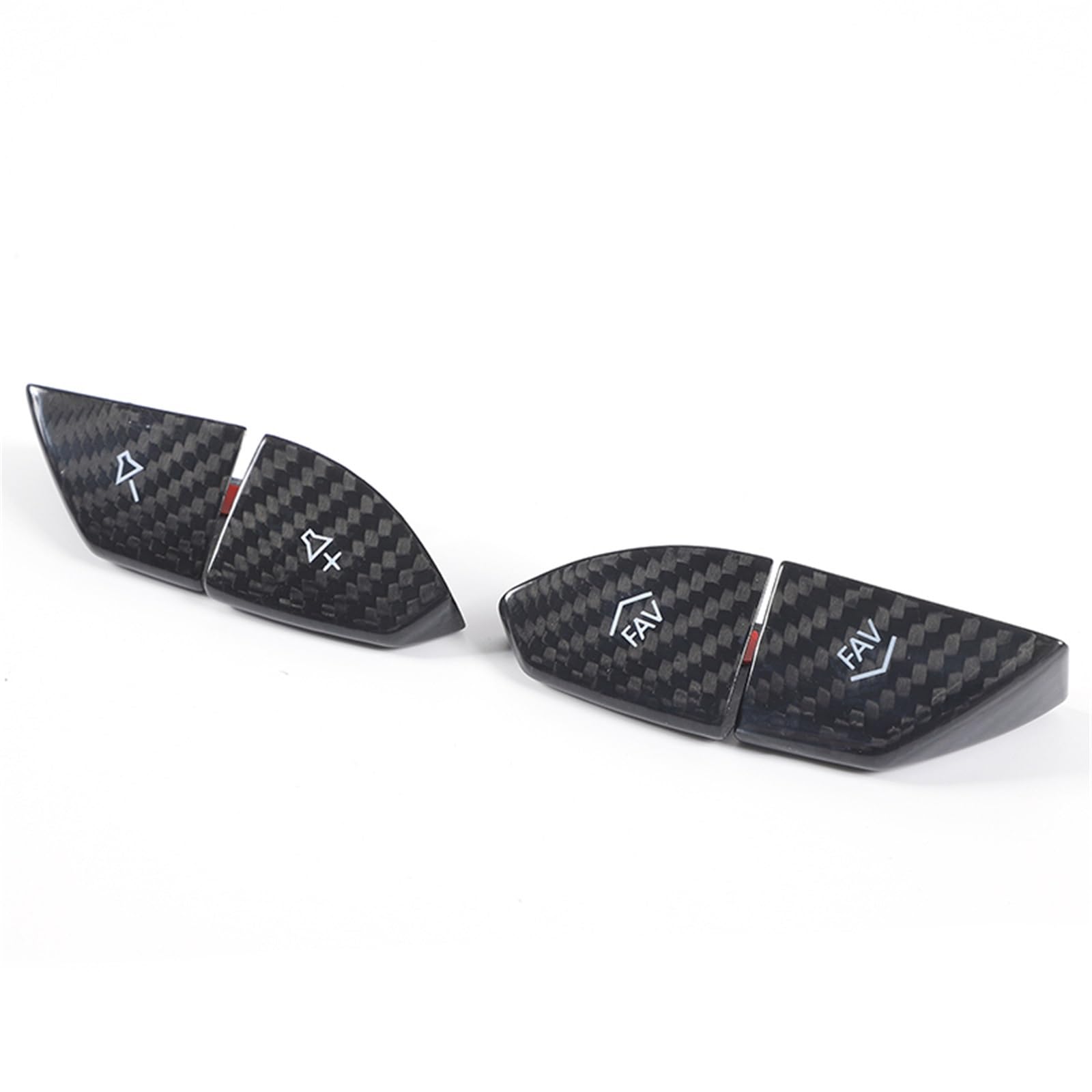SZTMYVUW Kompatibel Mit Chevy Für Corvette C7 2014–2019, Lenkrad-Lautstärketastenabdeckung Aus Echtem Carbonfaser, Zieraufkleber, Autozubehör Reparaturaufkleber(Black Carbon Fiber) von SZTMYVUW