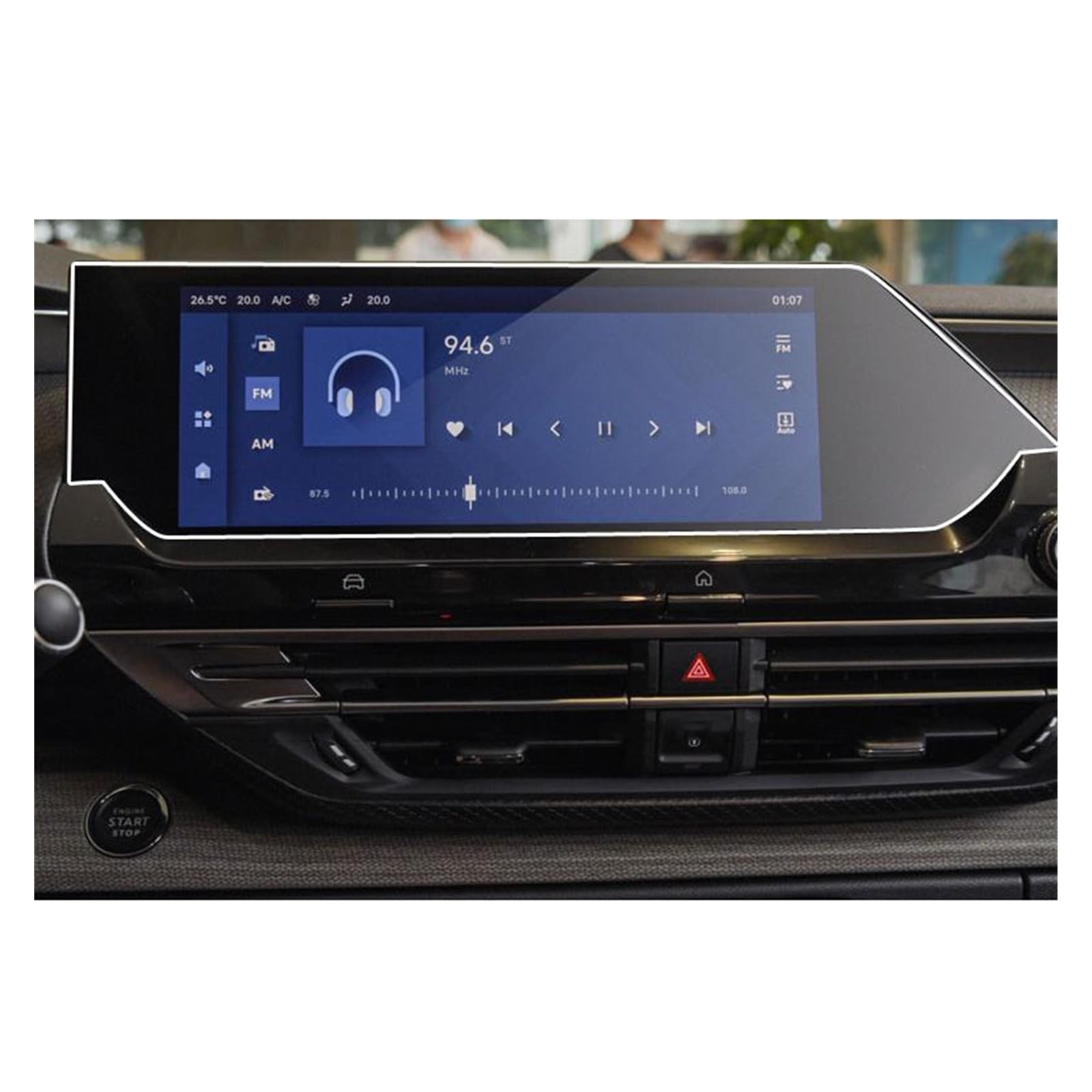 SZTMYVUW Kompatibel Mit Citroen C5X C5 X 2021 2022 Auto-GPS-Navigationssteuerungs-Displayschutzfolie Aus Gehärtetem Glas Autoinnenraum(10 inch) von SZTMYVUW