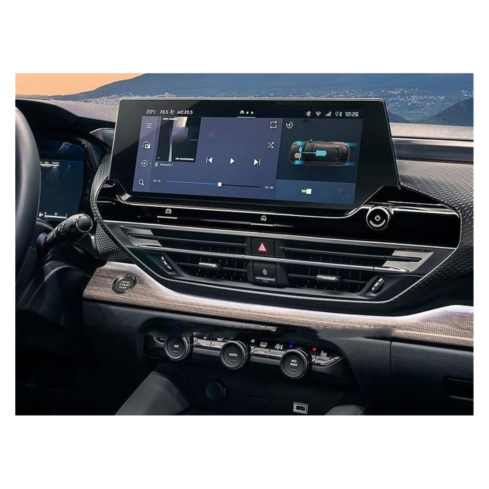 SZTMYVUW Kompatibel Mit Citroen C5X C5 X 2021 2022 Auto-GPS-Navigationssteuerungs-Displayschutzfolie Aus Gehärtetem Glas Autoinnenraum(12 inch) von SZTMYVUW