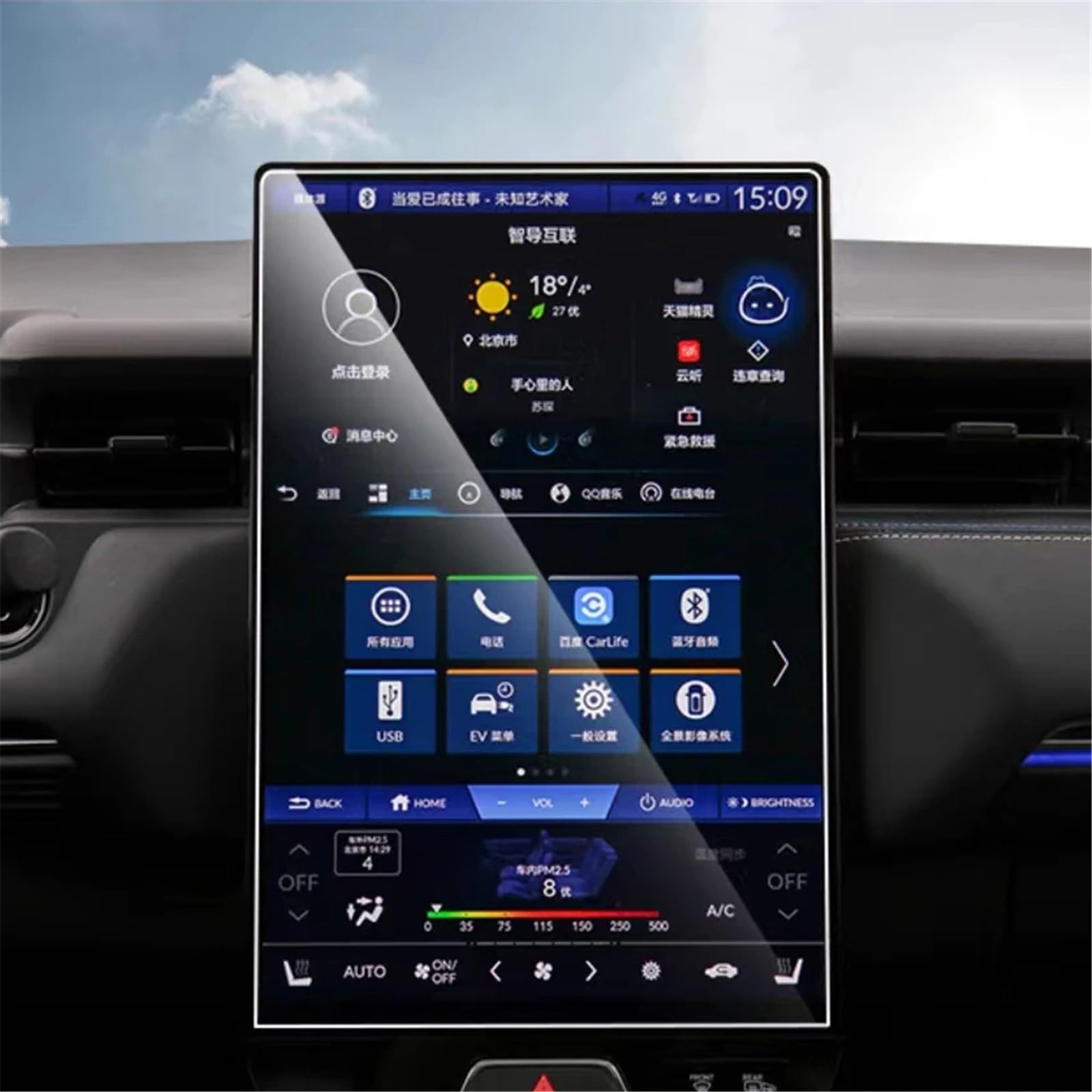 SZTMYVUW Kompatibel Mit ENS1 2022 2023 LCD-GPS-Navigation Und Armaturenbrett-Displayschutzfolie Aus Gehärtetem Glas, Zubehör Autoinnenraum(GPS) von SZTMYVUW